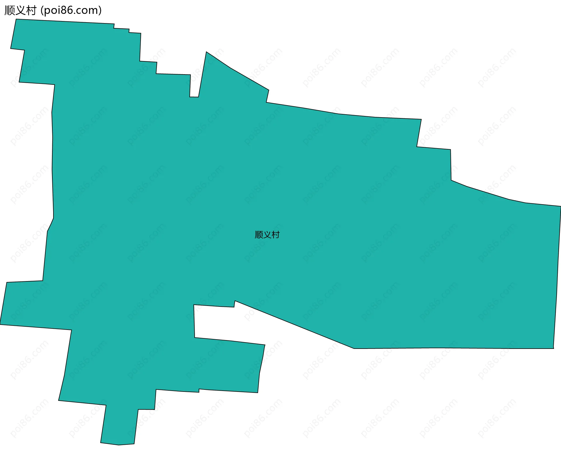 顺义村边界地图