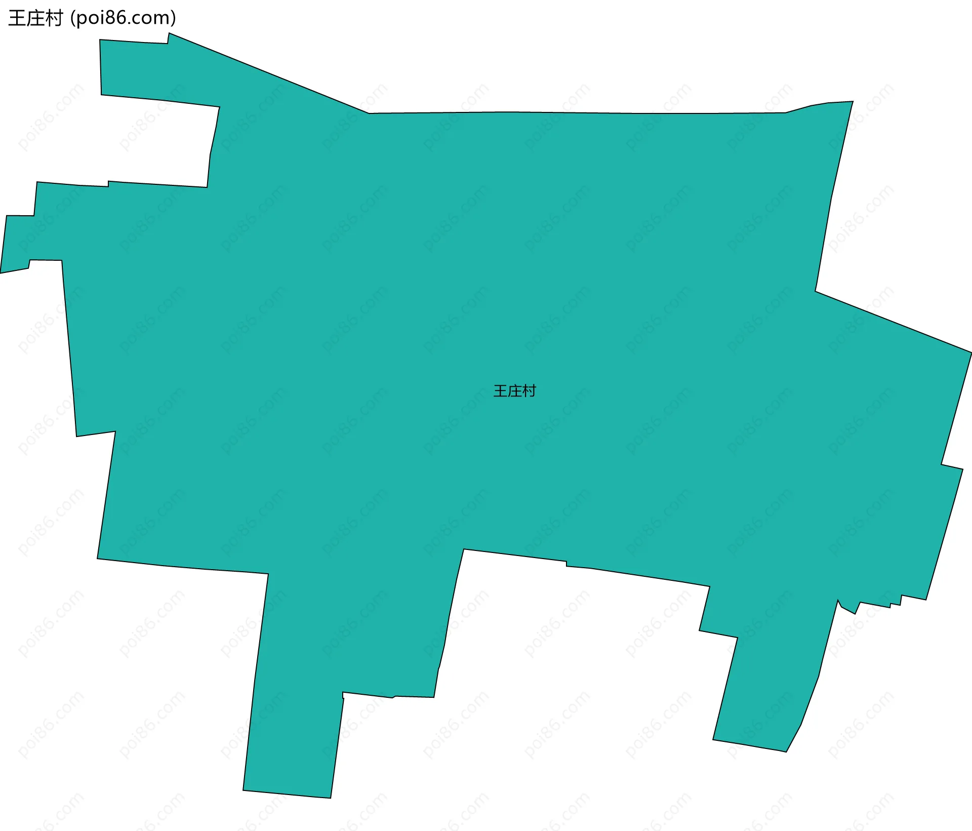 王庄村边界地图