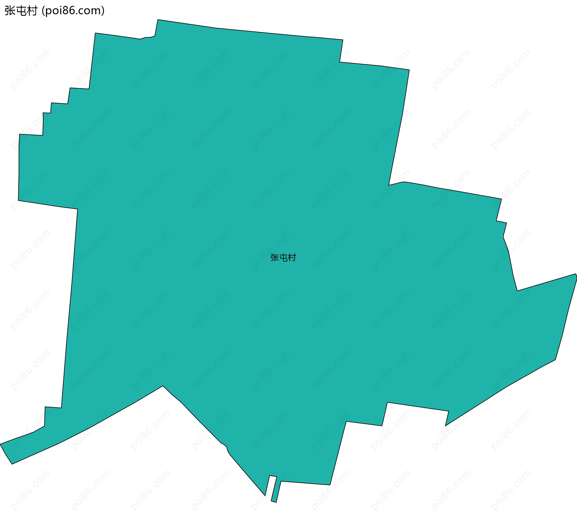 张屯村边界地图
