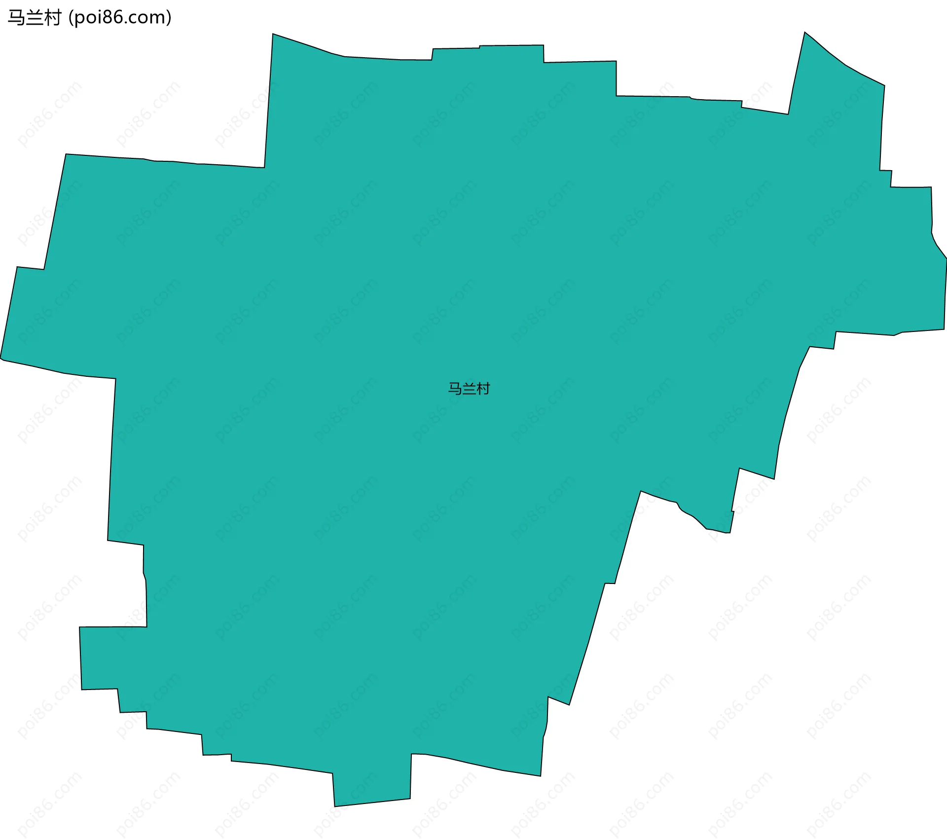 马兰村边界地图