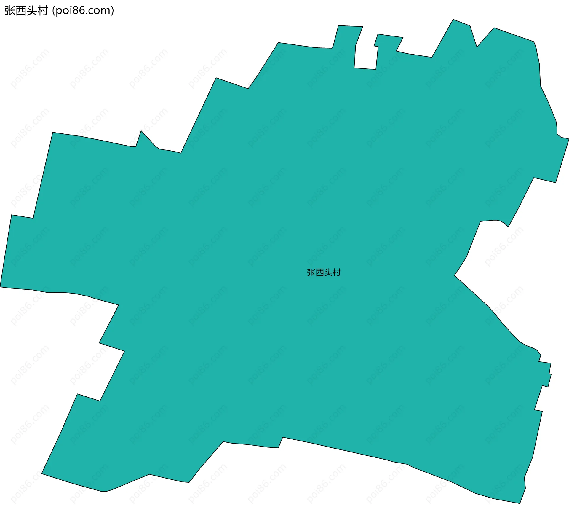 张西头村边界地图