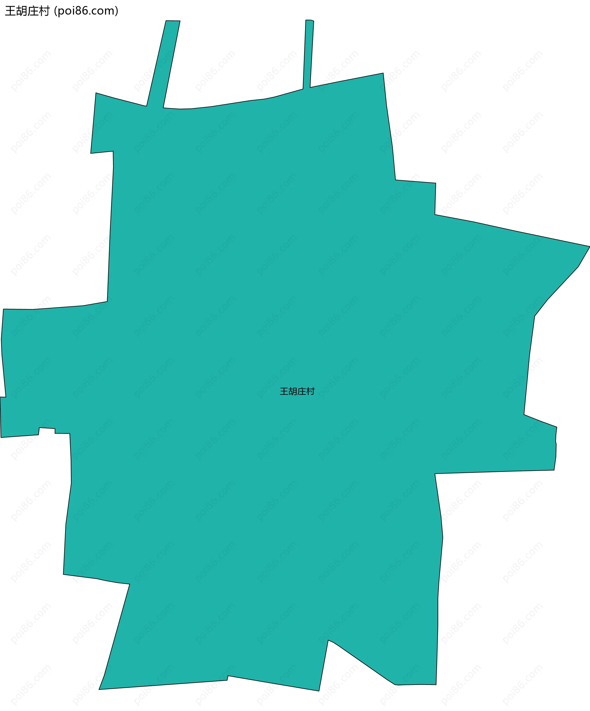 王胡庄村边界地图