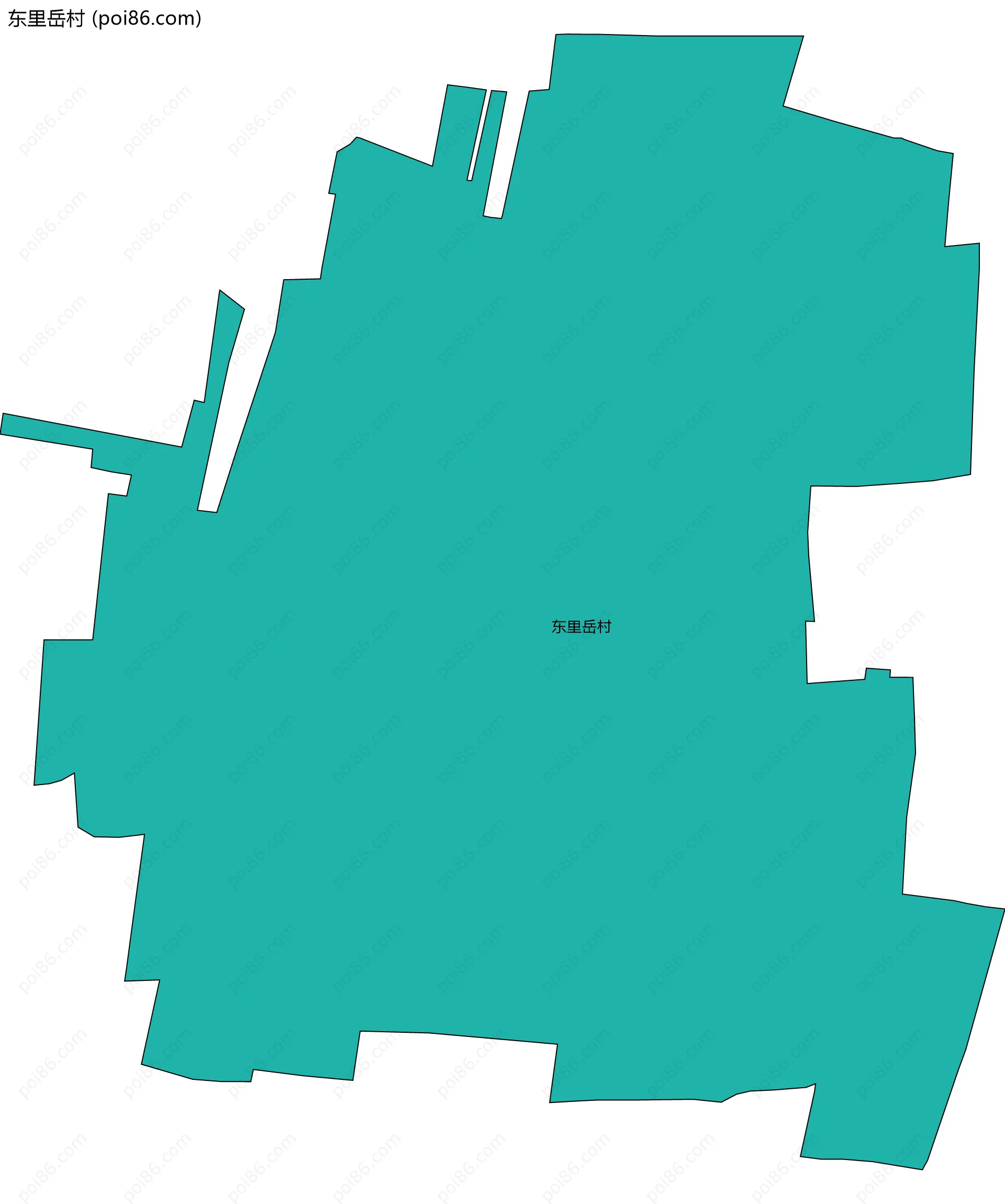 东里岳村边界地图