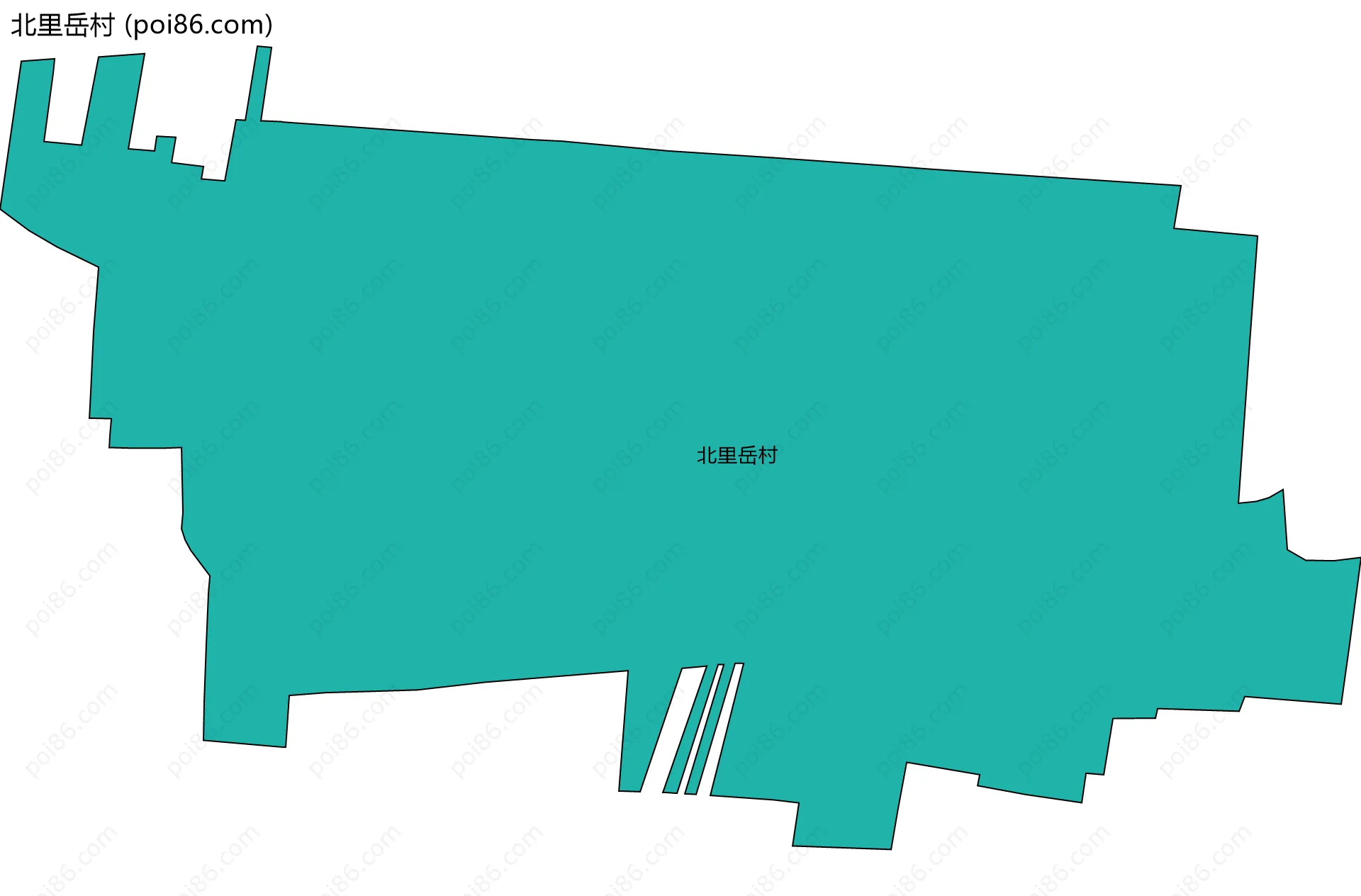 北里岳村边界地图