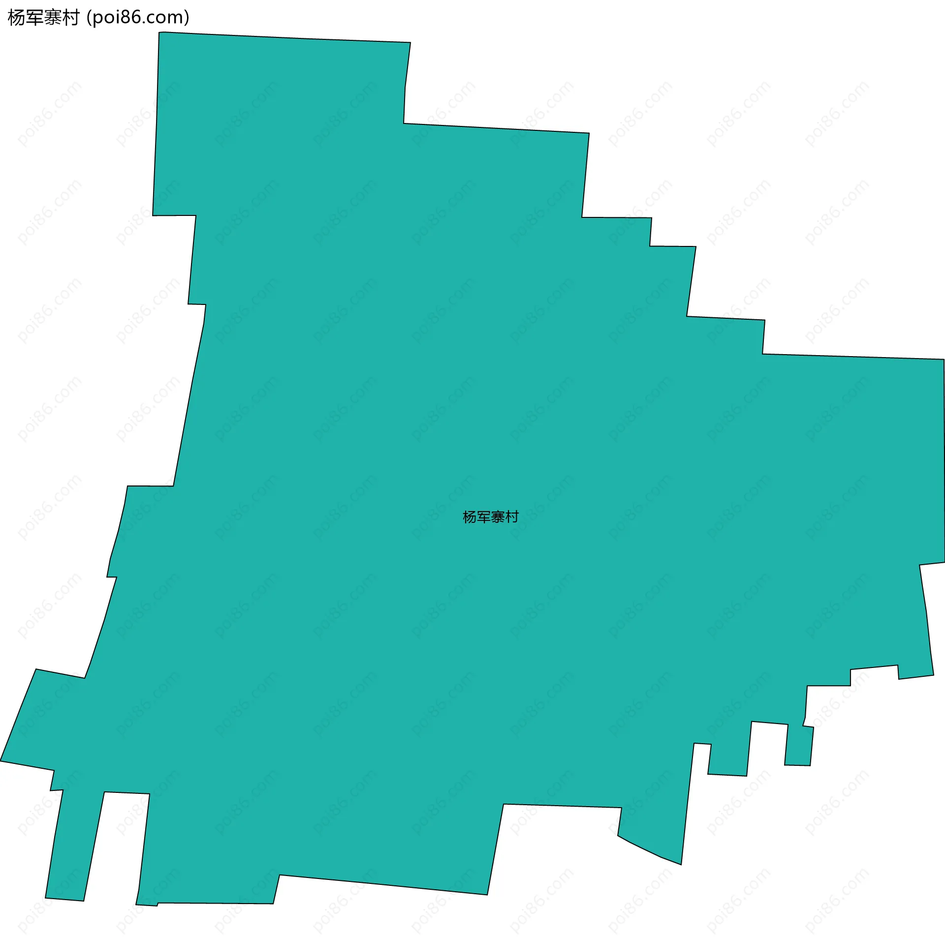 杨军寨村边界地图