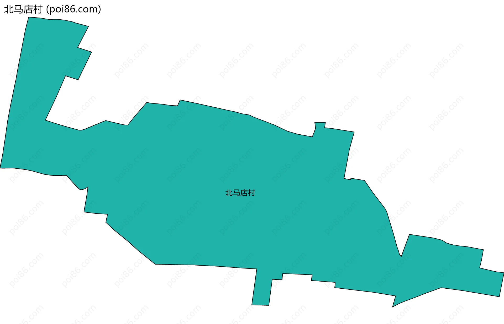 北马店村边界地图