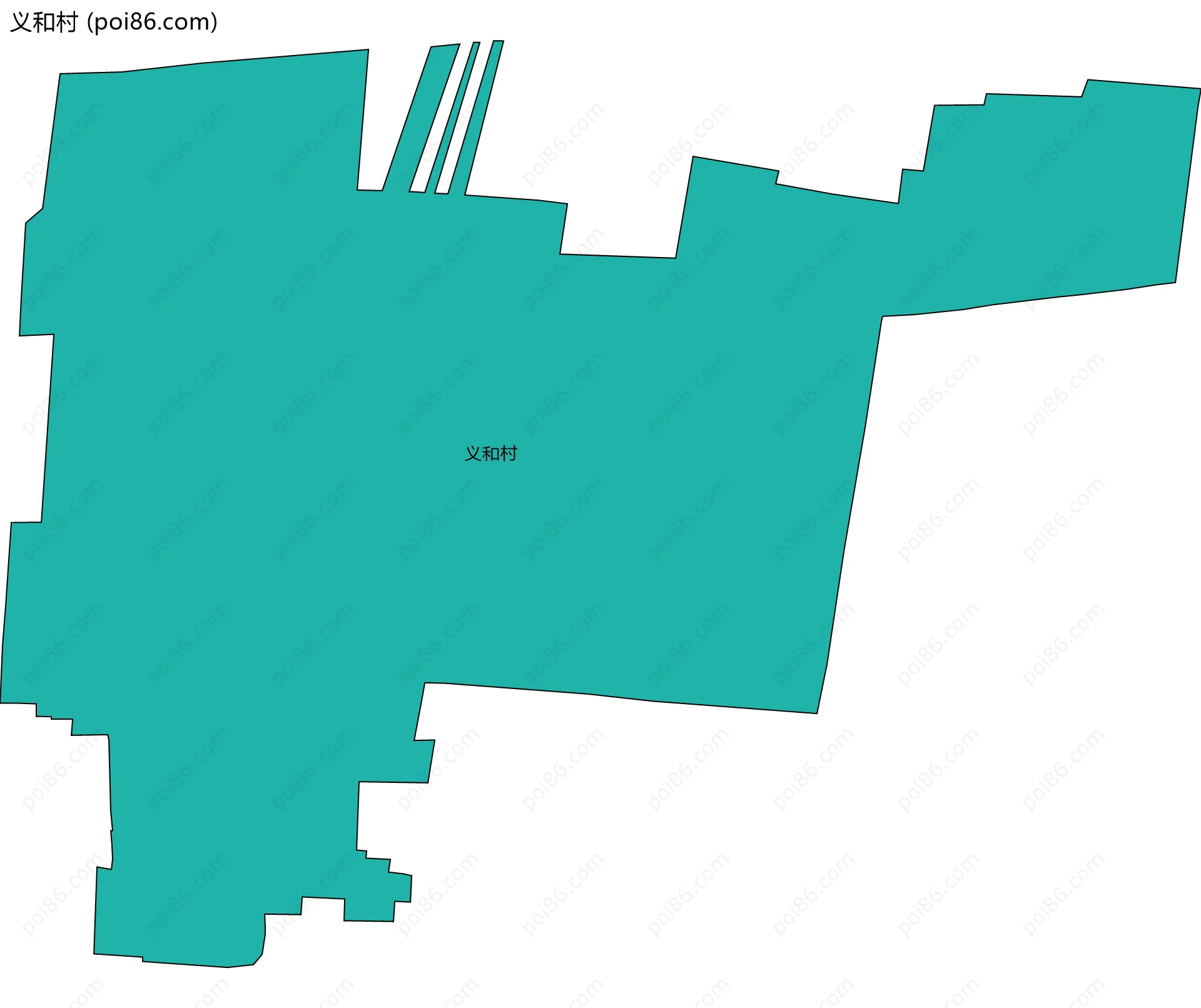 义和村边界地图