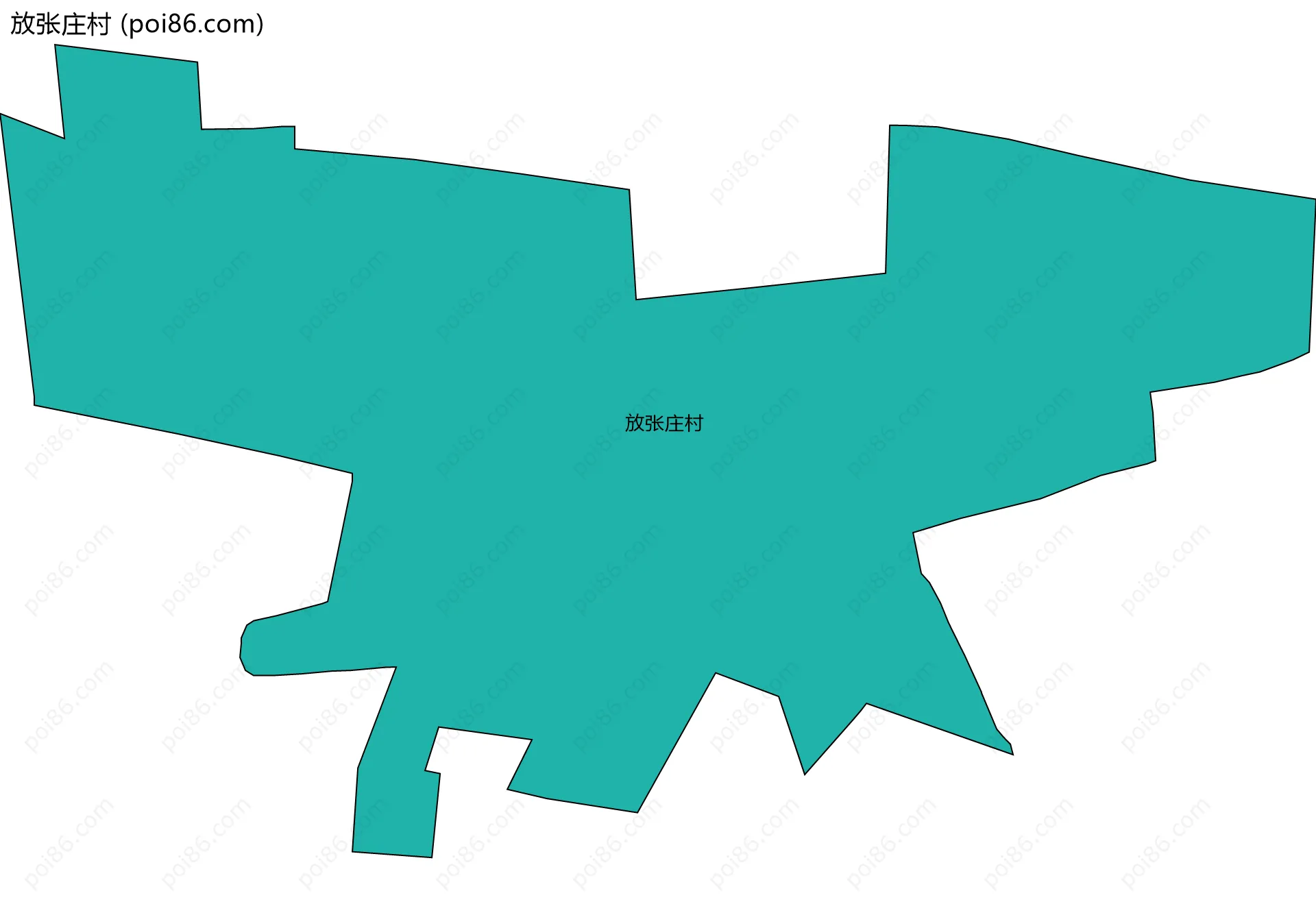 放张庄村边界地图