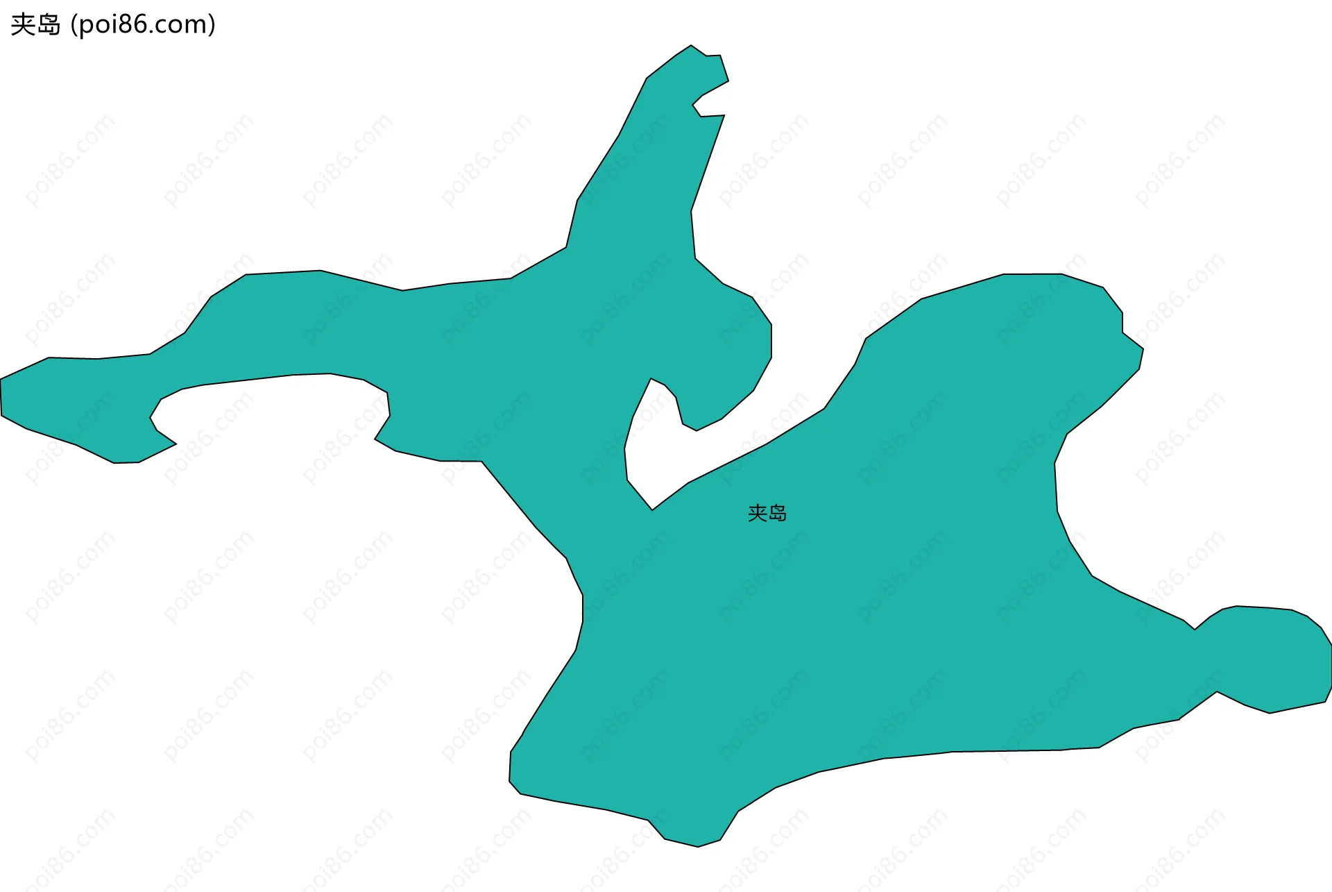 夹岛边界地图