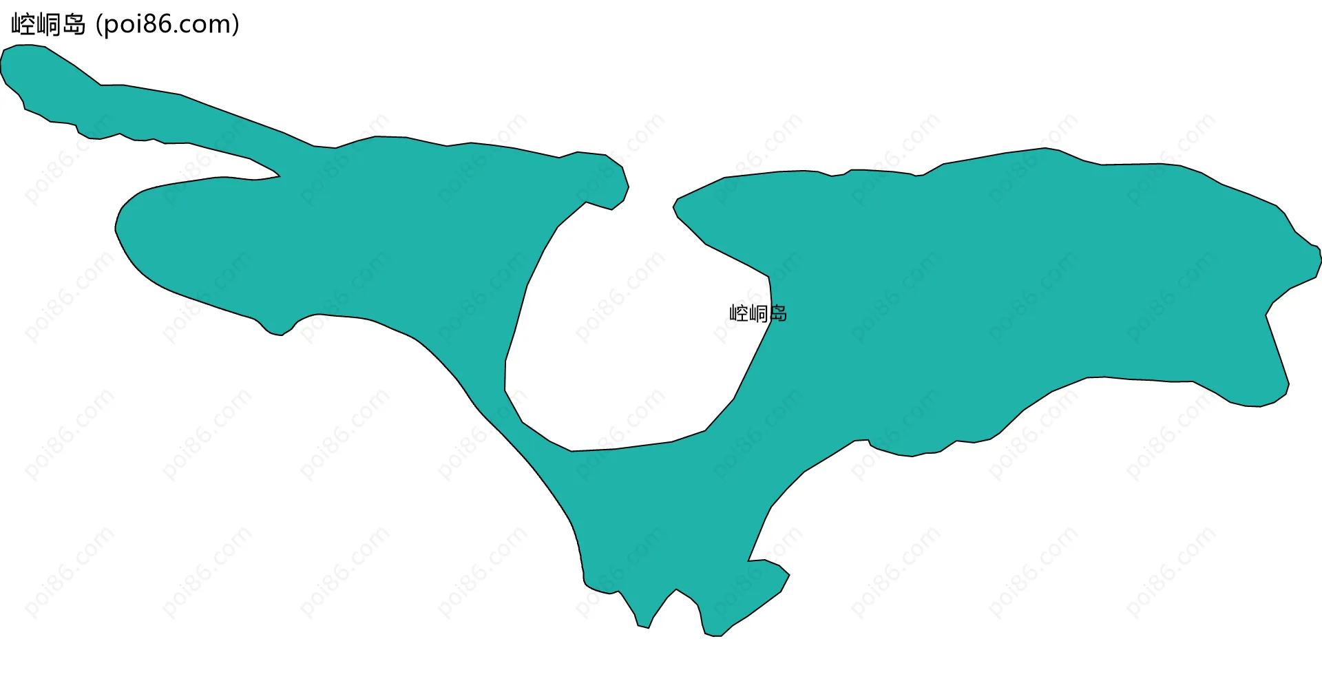 崆峒岛边界地图