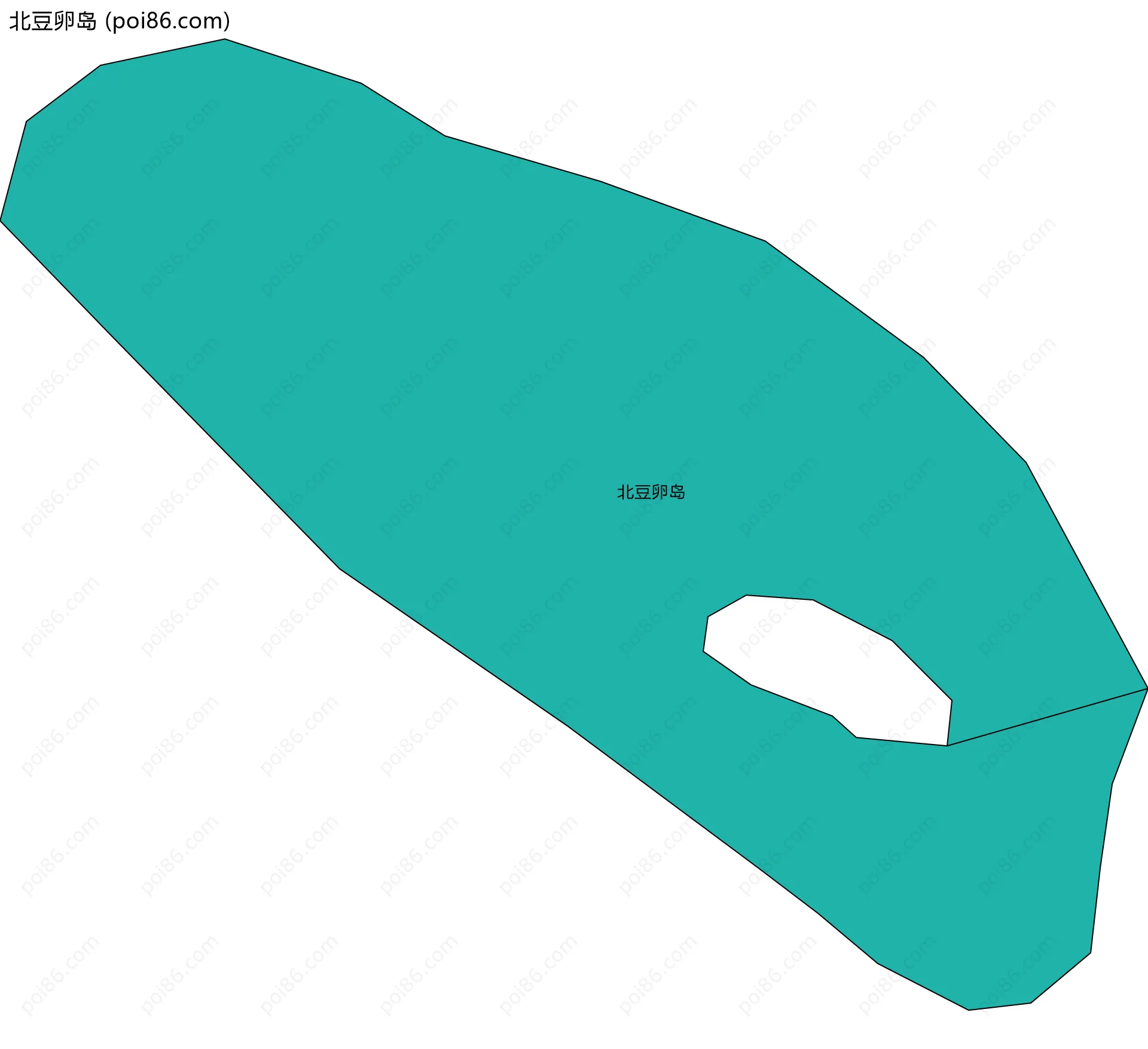 北豆卵岛边界地图