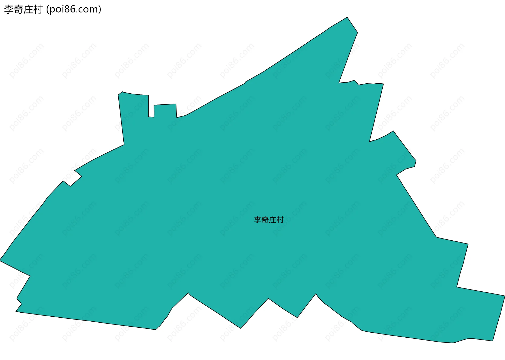 李奇庄村边界地图