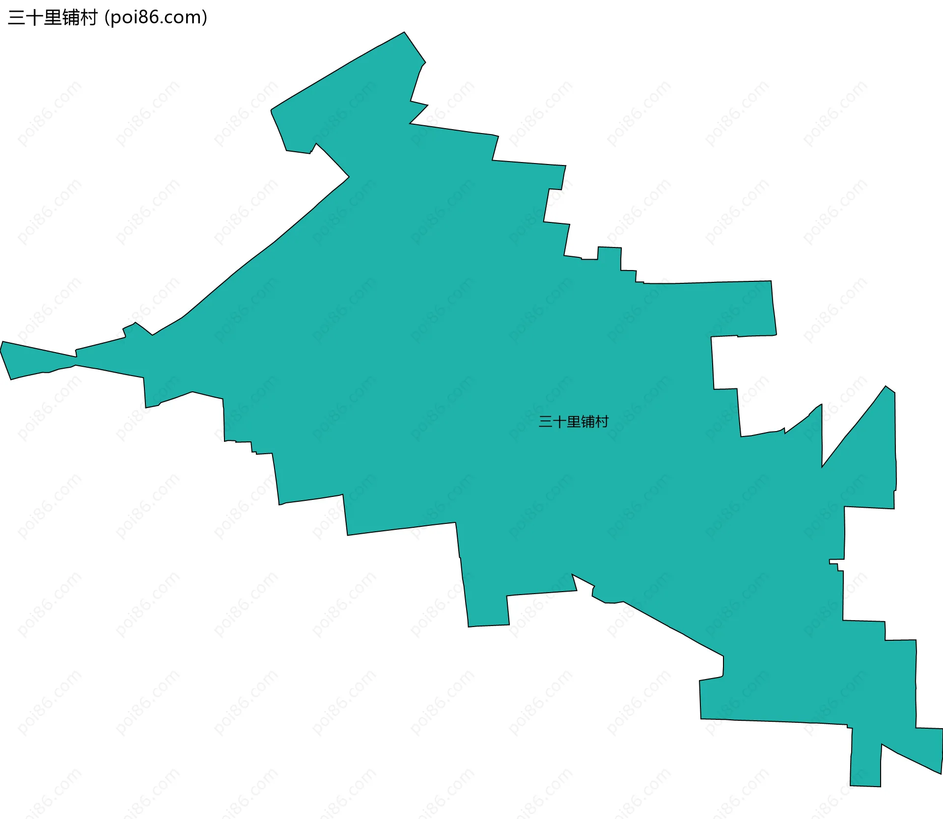 三十里铺村边界地图