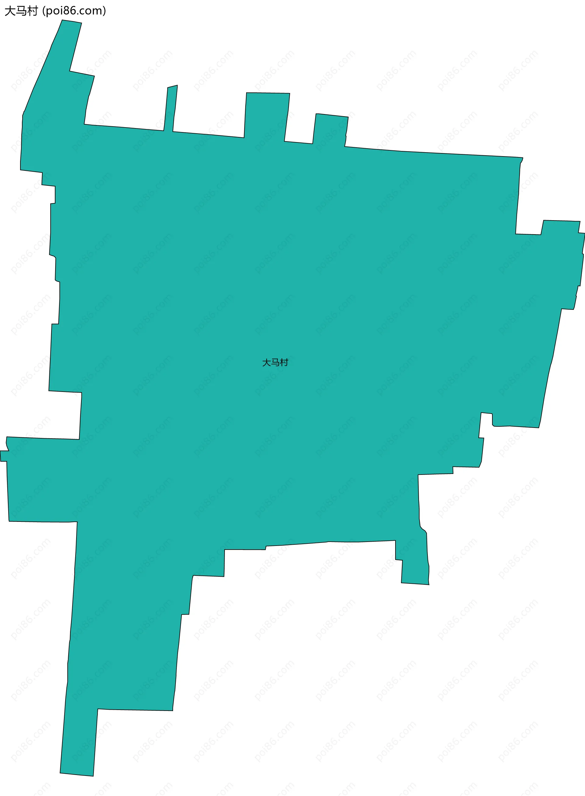 大马村边界地图