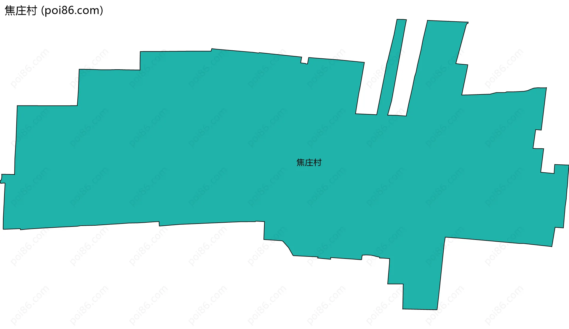 焦庄村边界地图