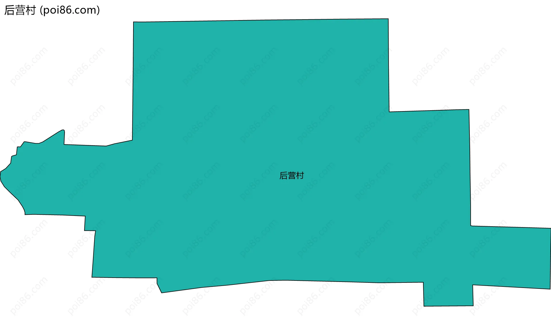 后营村边界地图
