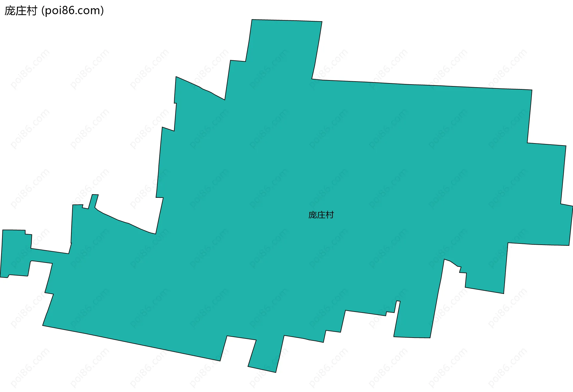 庞庄村边界地图