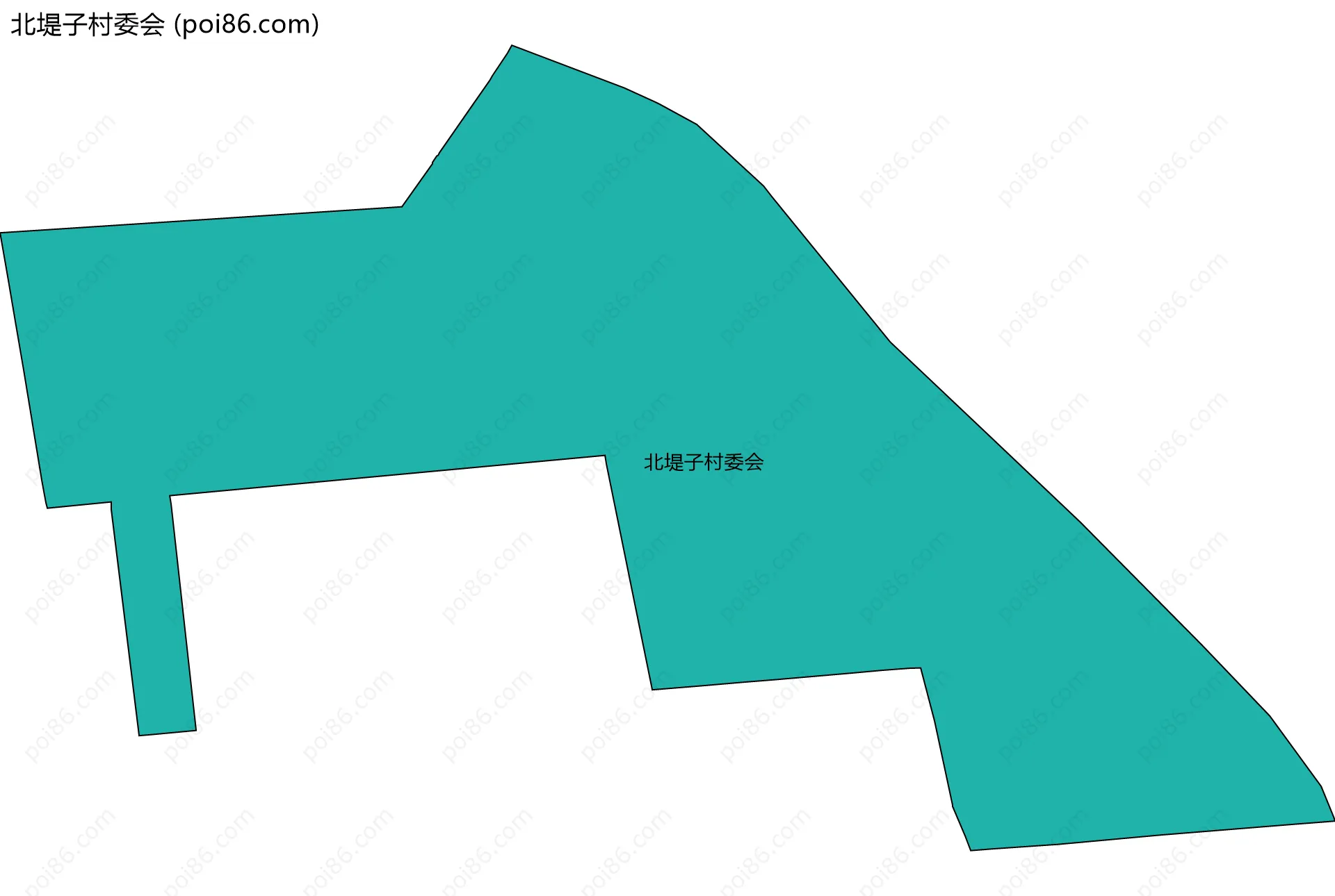 北堤子村委会边界地图
