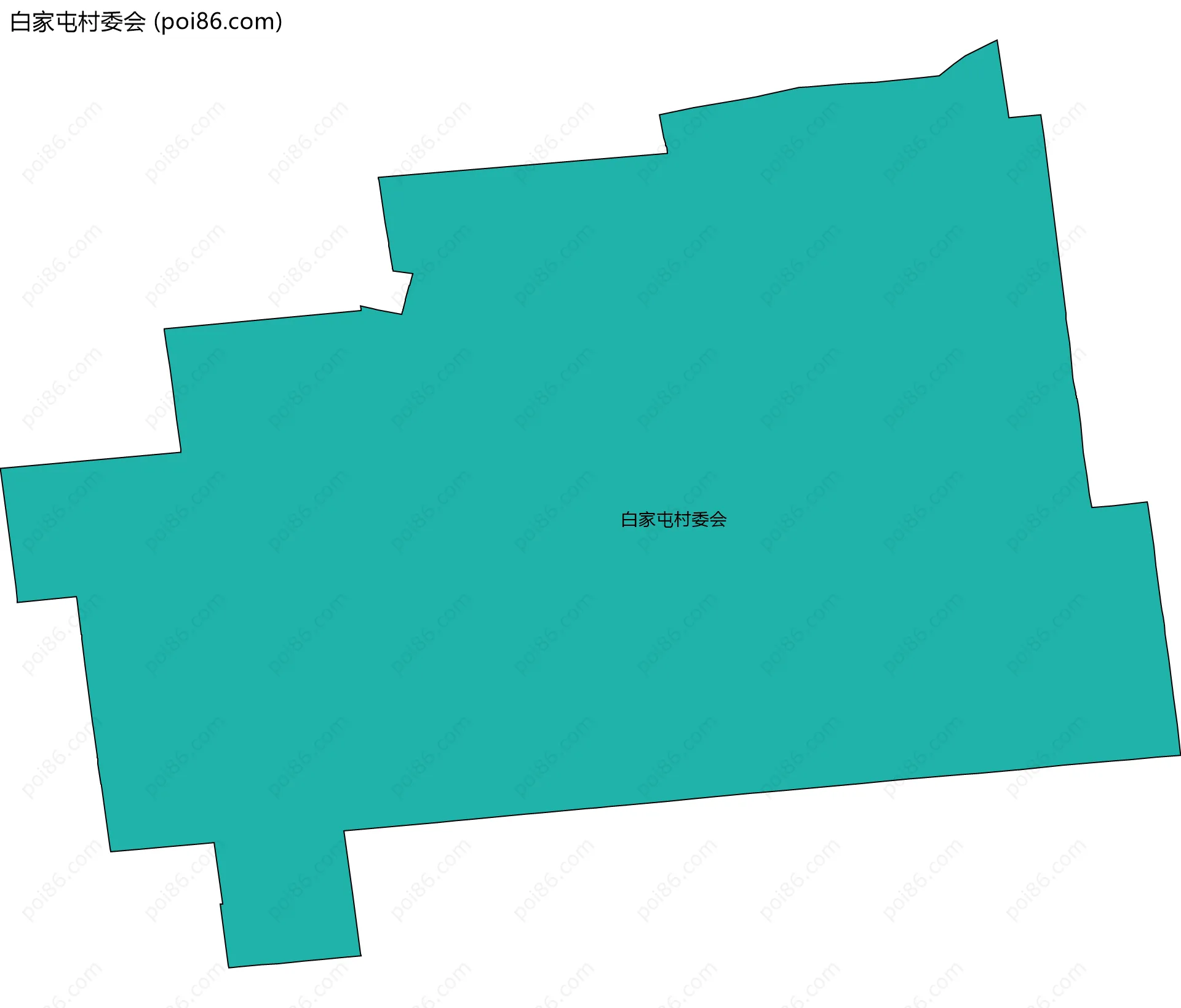 白家屯村委会边界地图