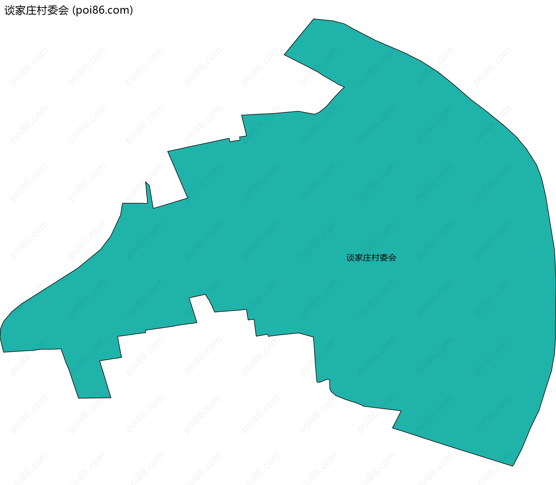 谈家庄村委会边界地图
