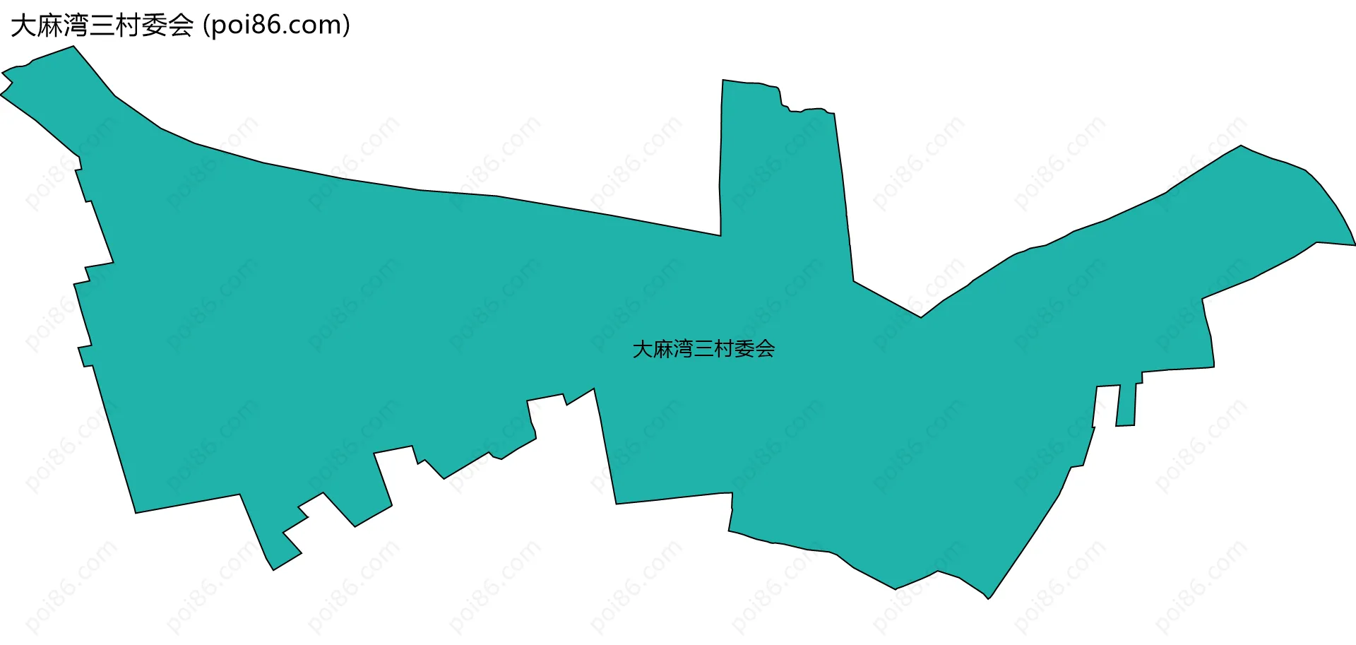 大麻湾三村委会边界地图