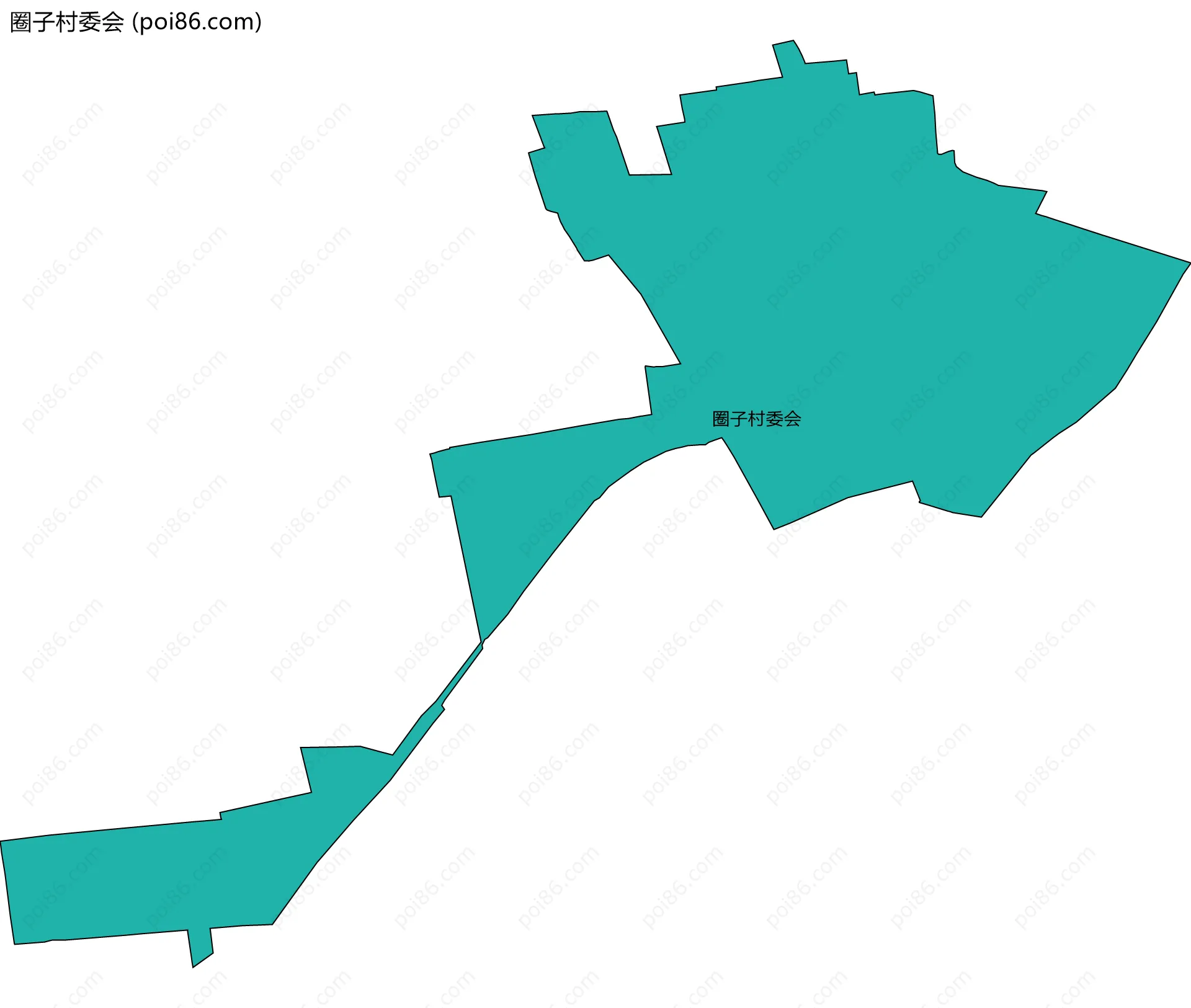 圈子村委会边界地图