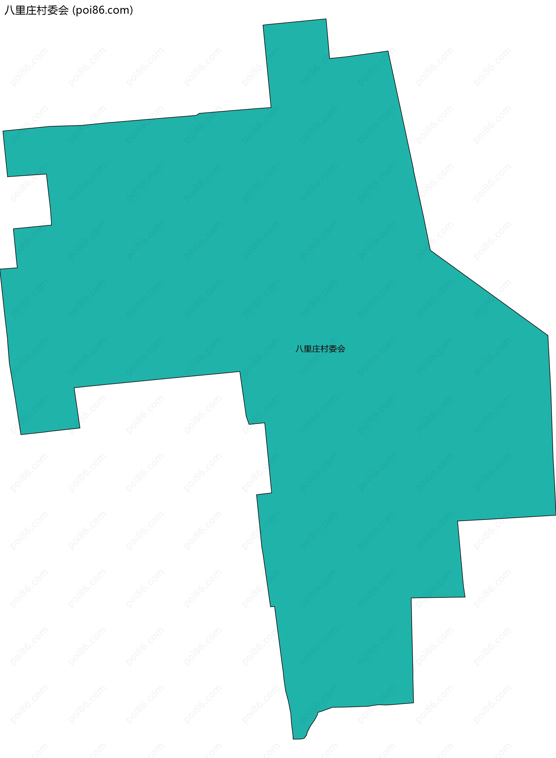 八里庄村委会边界地图