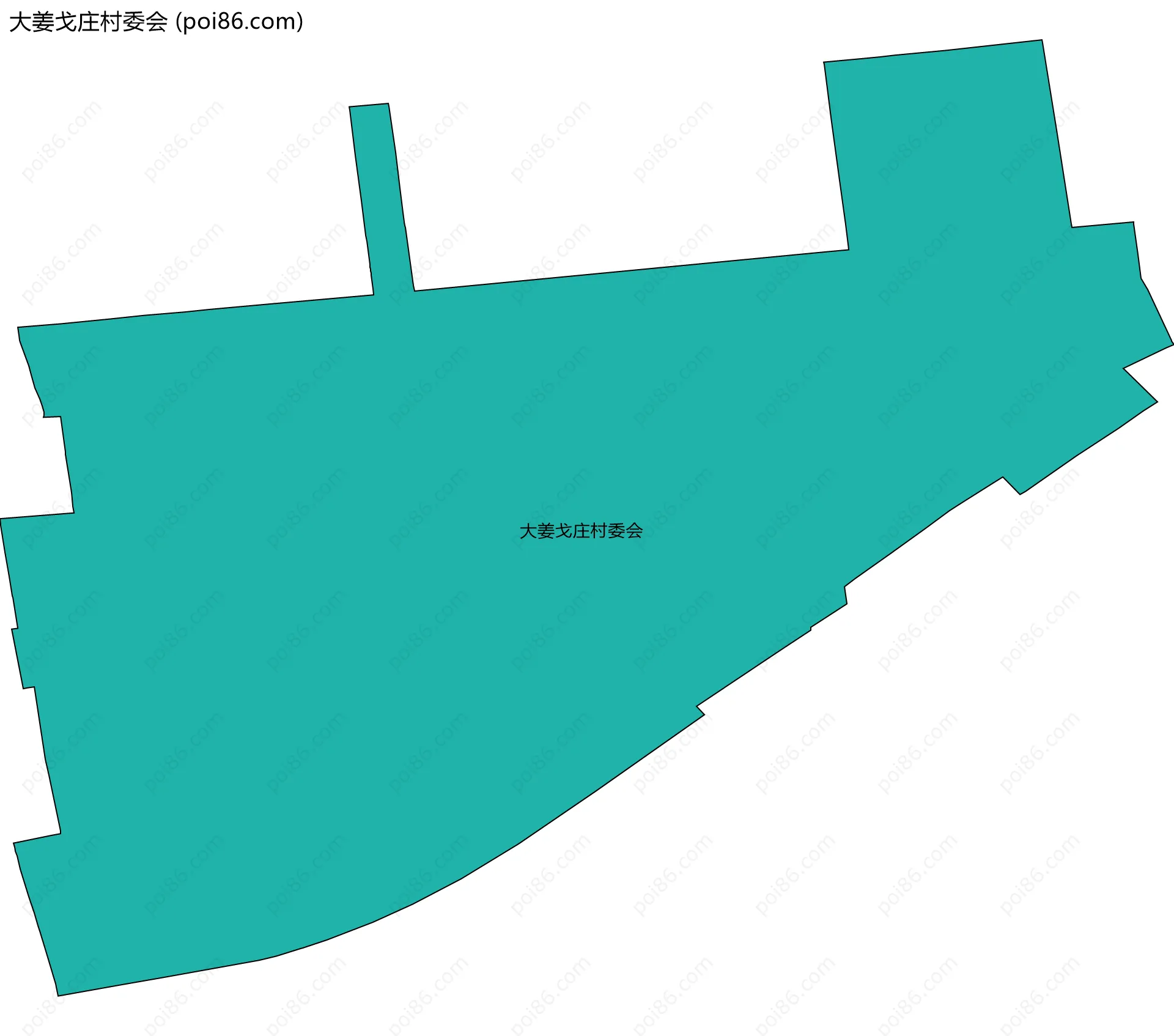 大姜戈庄村委会边界地图