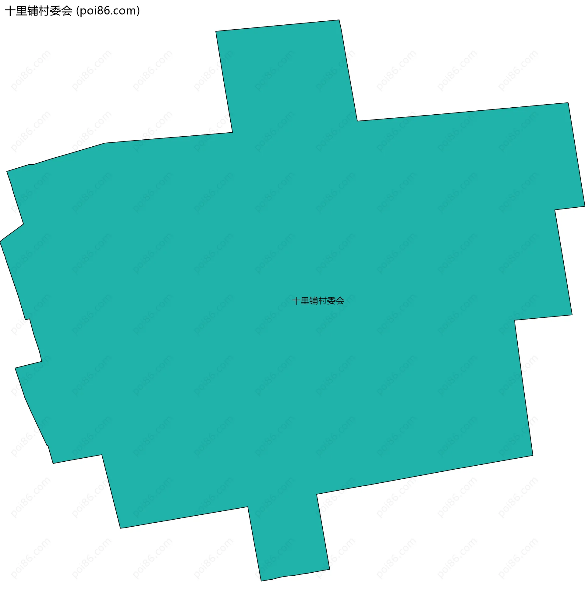 十里铺村委会边界地图