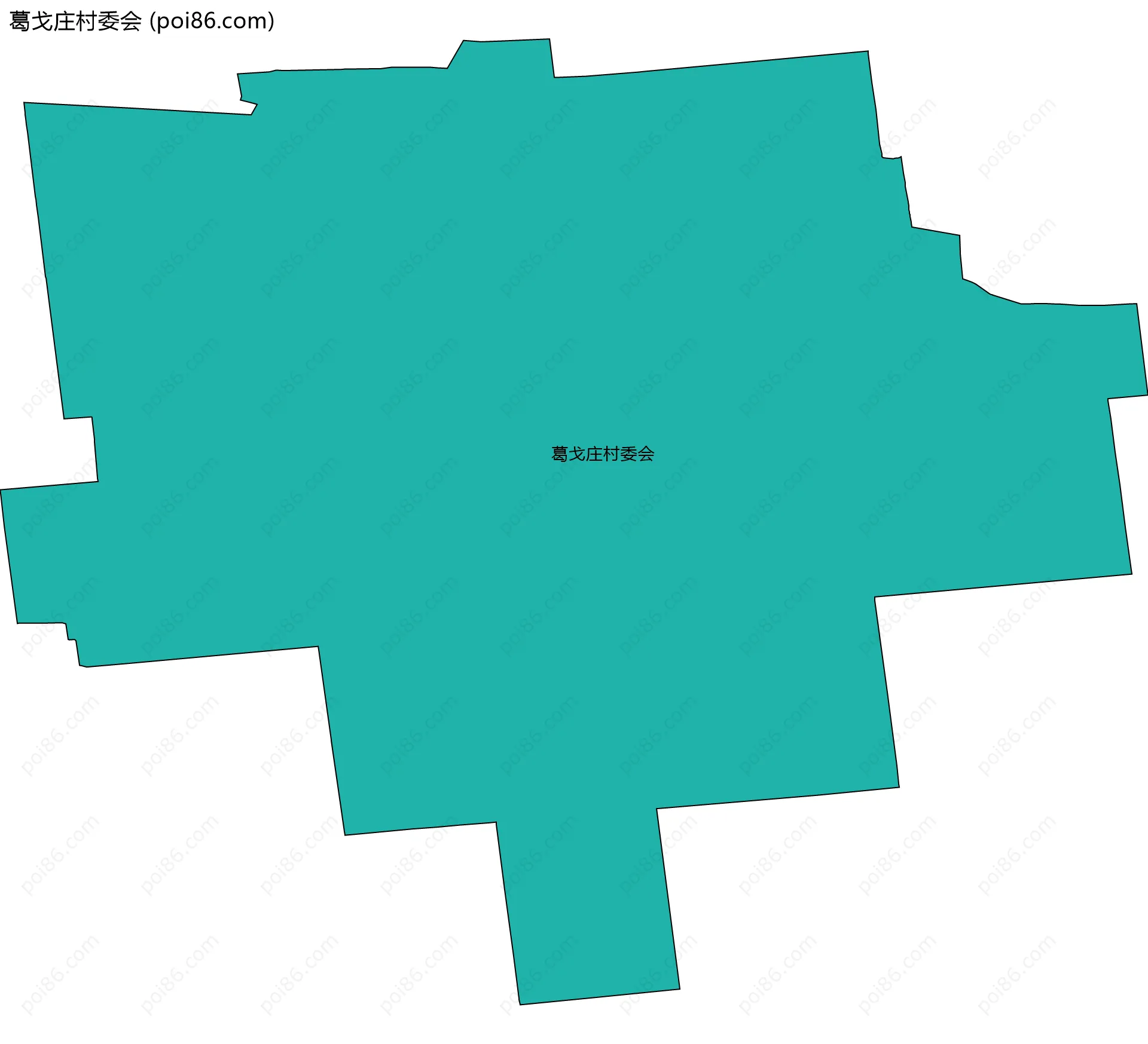 葛戈庄村委会边界地图