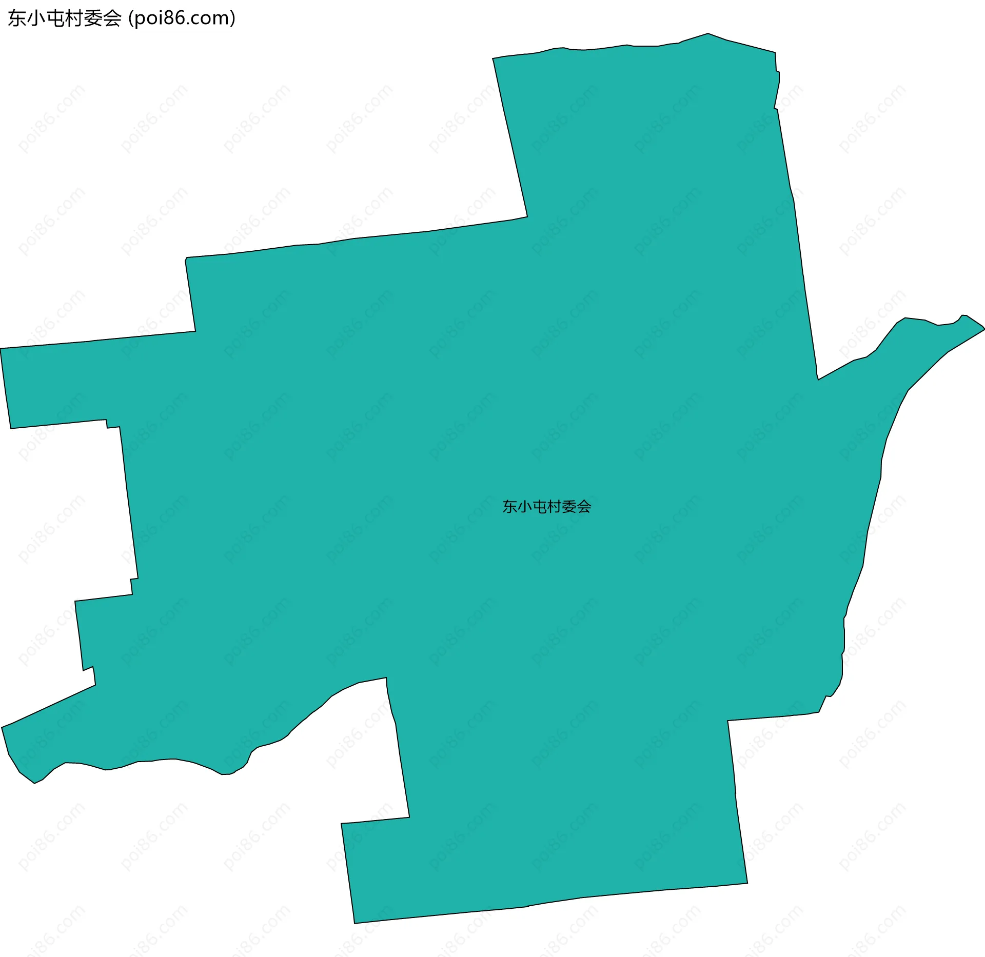 东小屯村委会边界地图