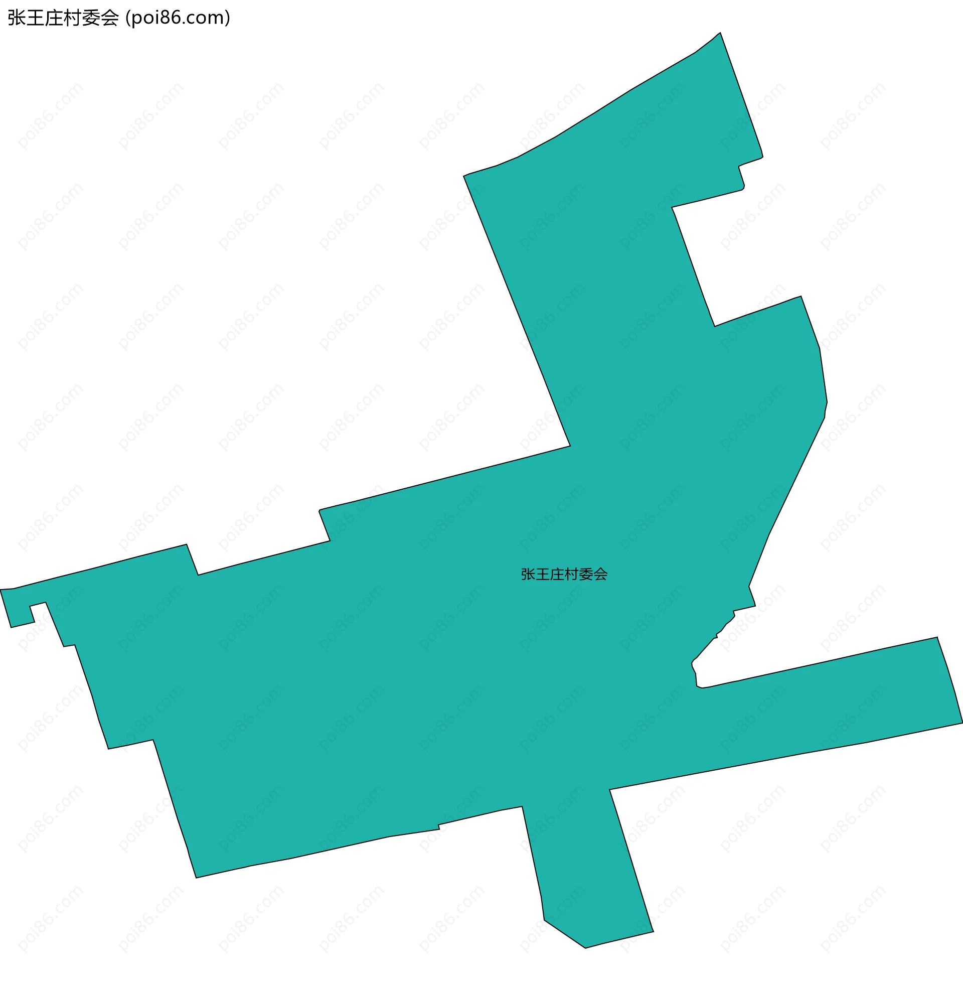 张王庄村委会边界地图