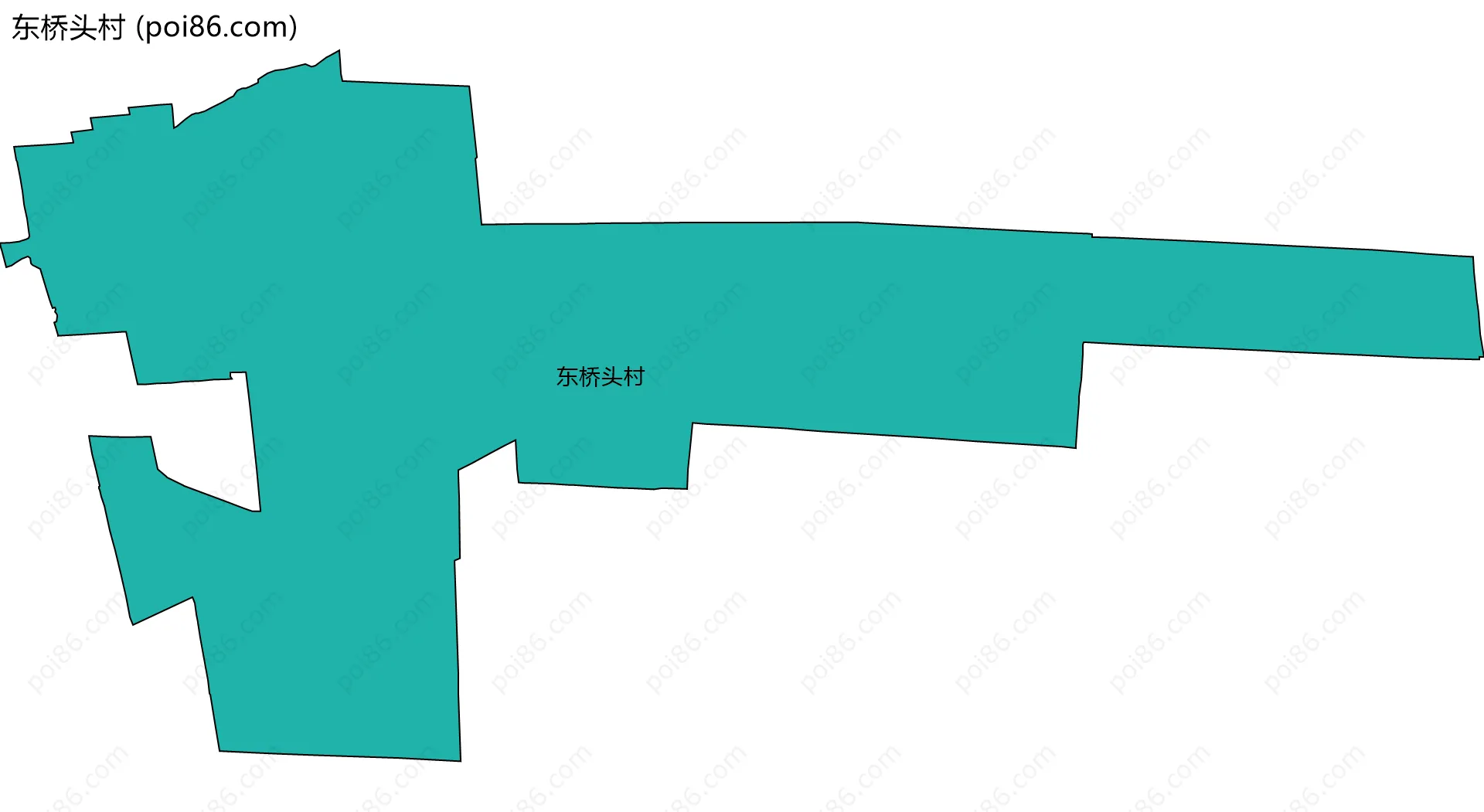 东桥头村边界地图
