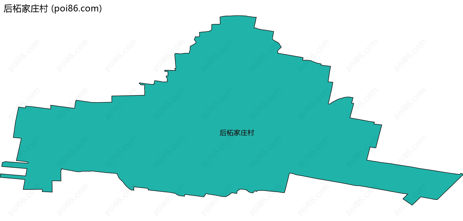 后柘家庄村边界地图
