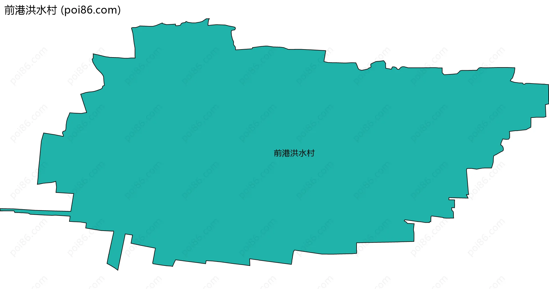 前港洪水村边界地图