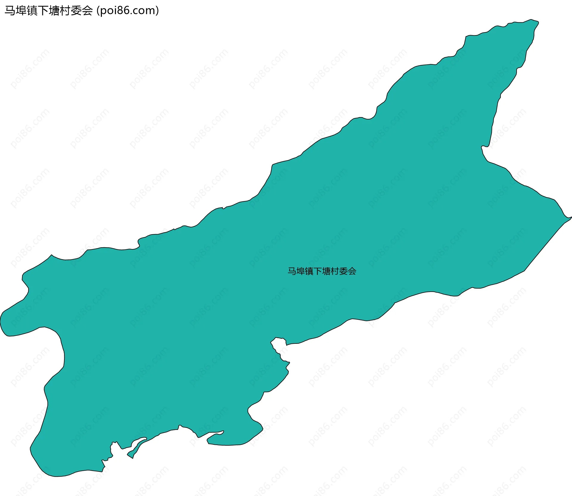 马埠镇下塘村委会边界地图