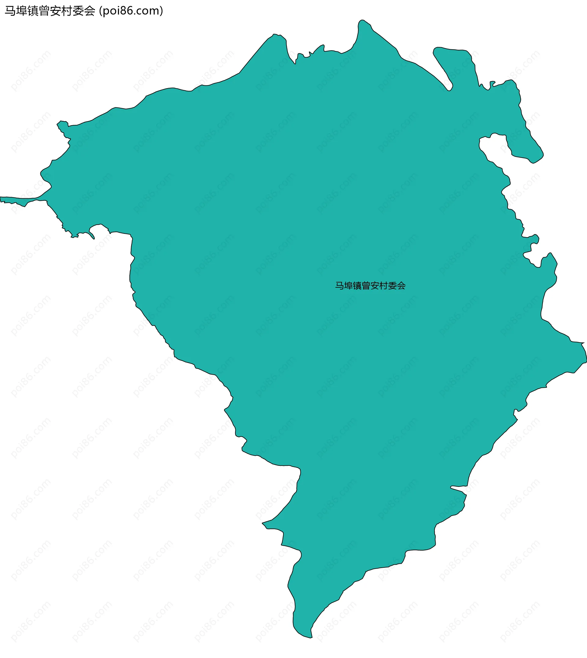 马埠镇曾安村委会边界地图