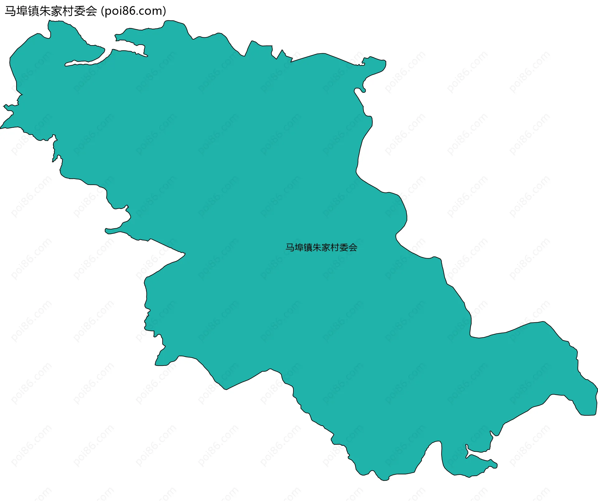 马埠镇朱家村委会边界地图