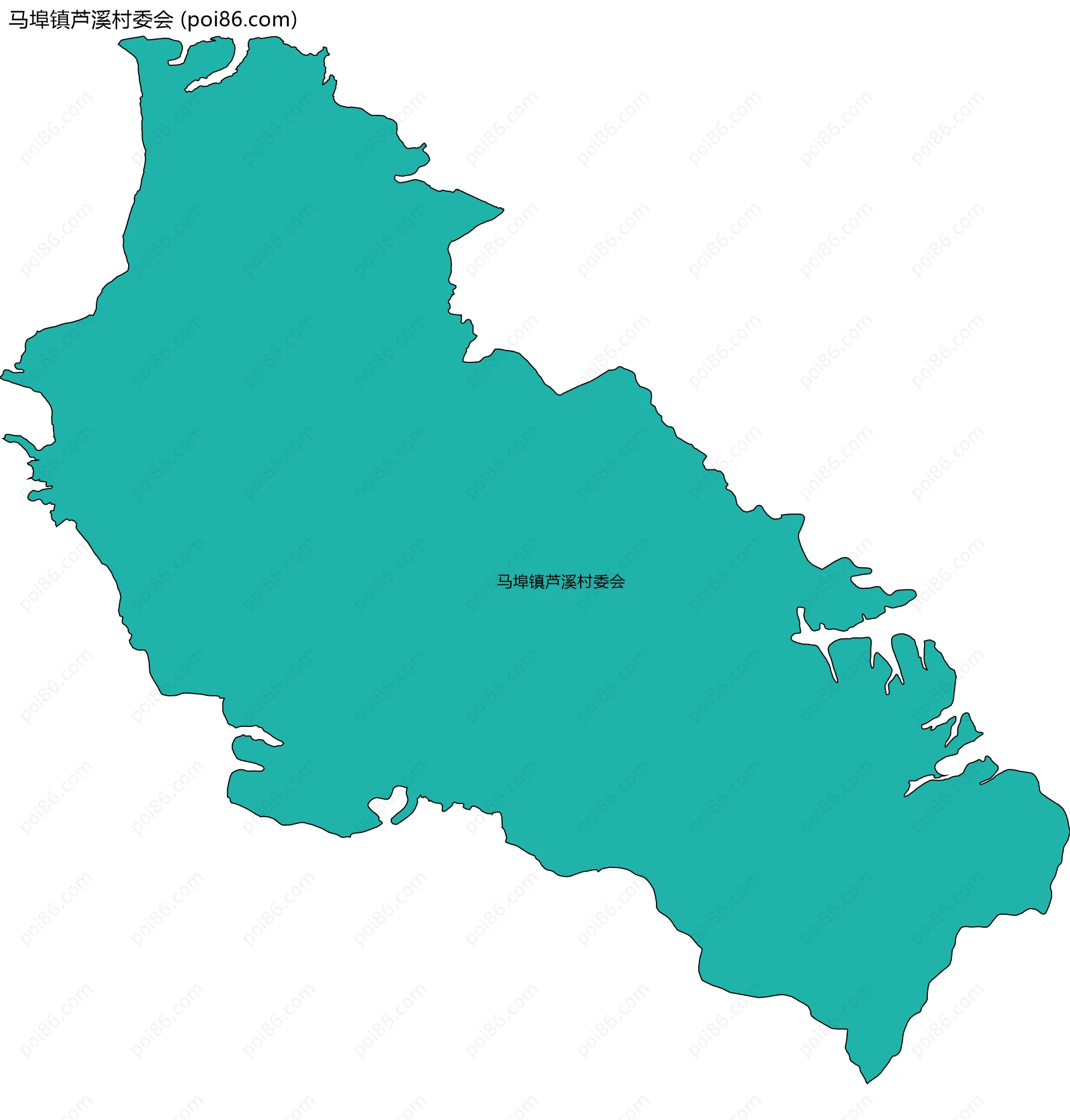 马埠镇芦溪村委会边界地图