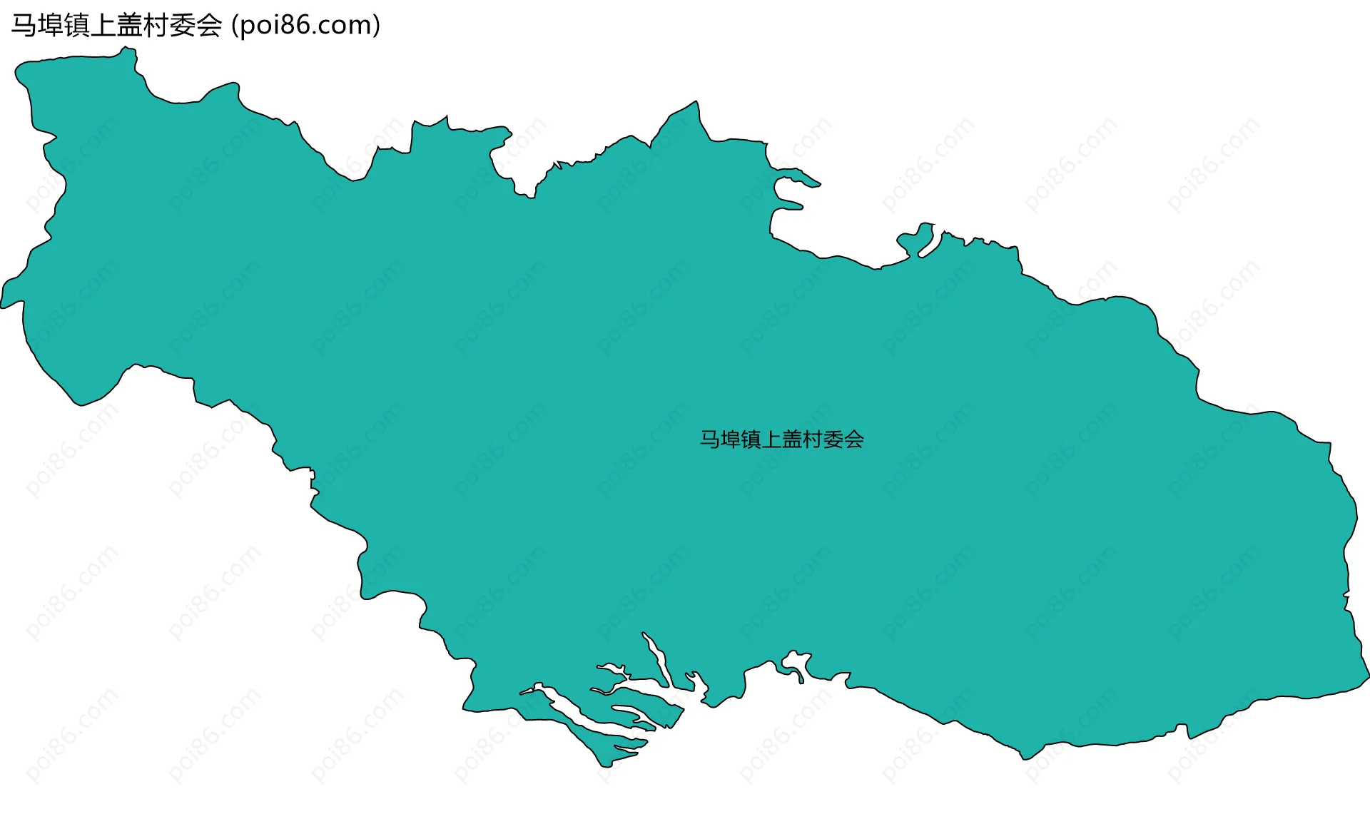 马埠镇上盖村委会边界地图