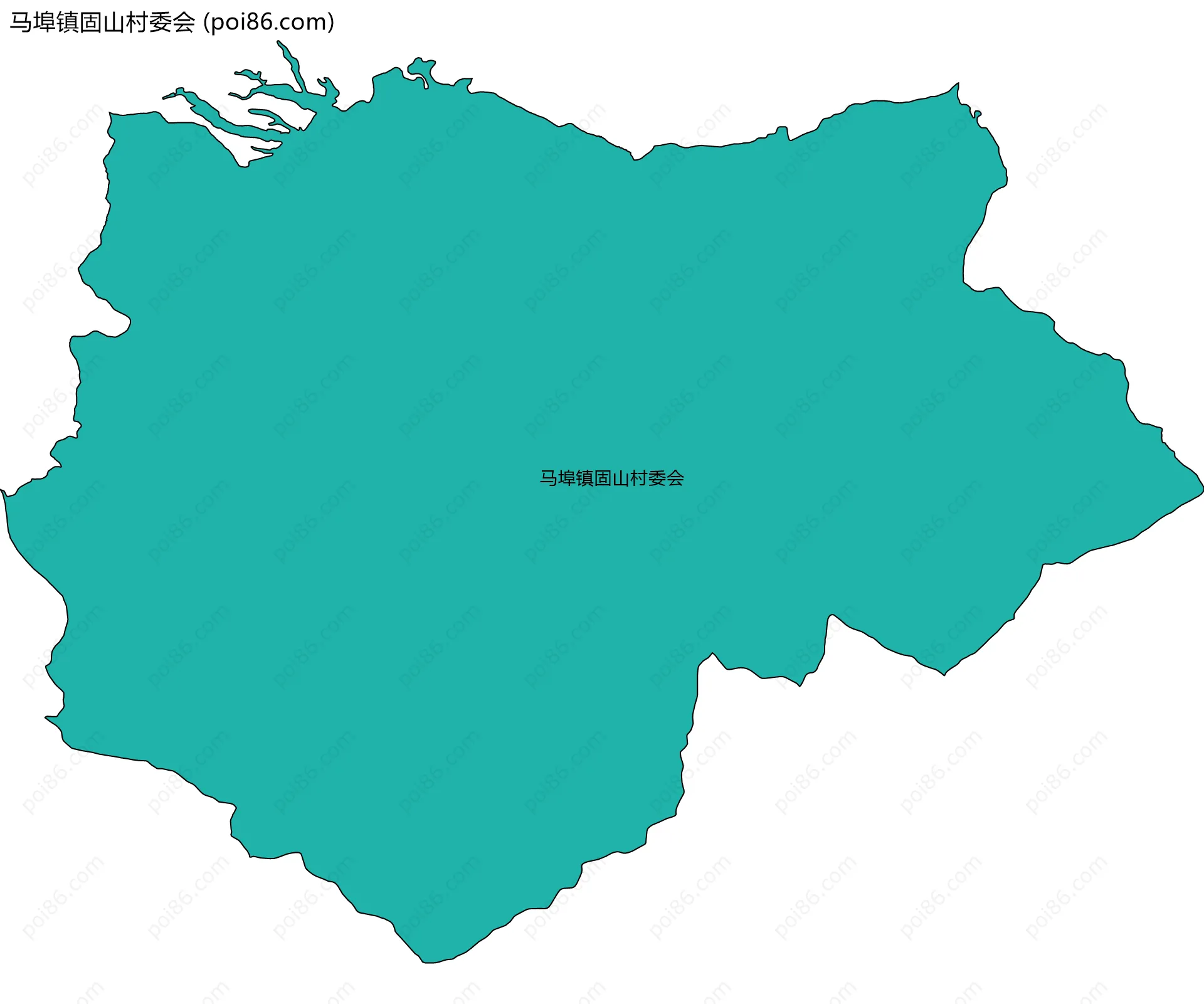 马埠镇固山村委会边界地图