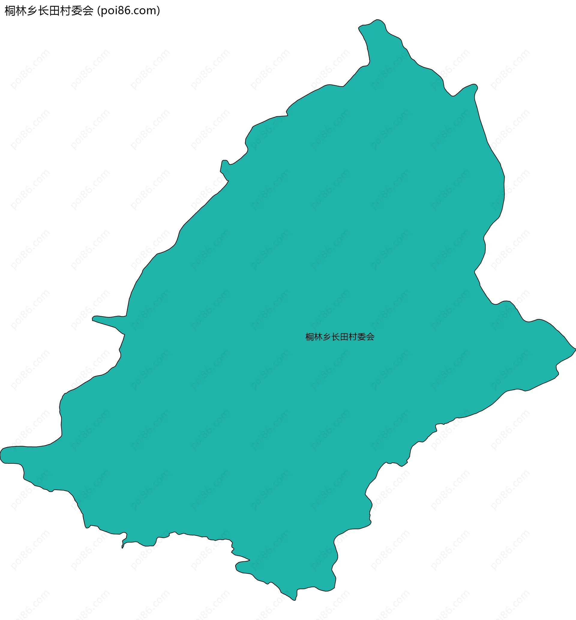 桐林乡长田村委会边界地图