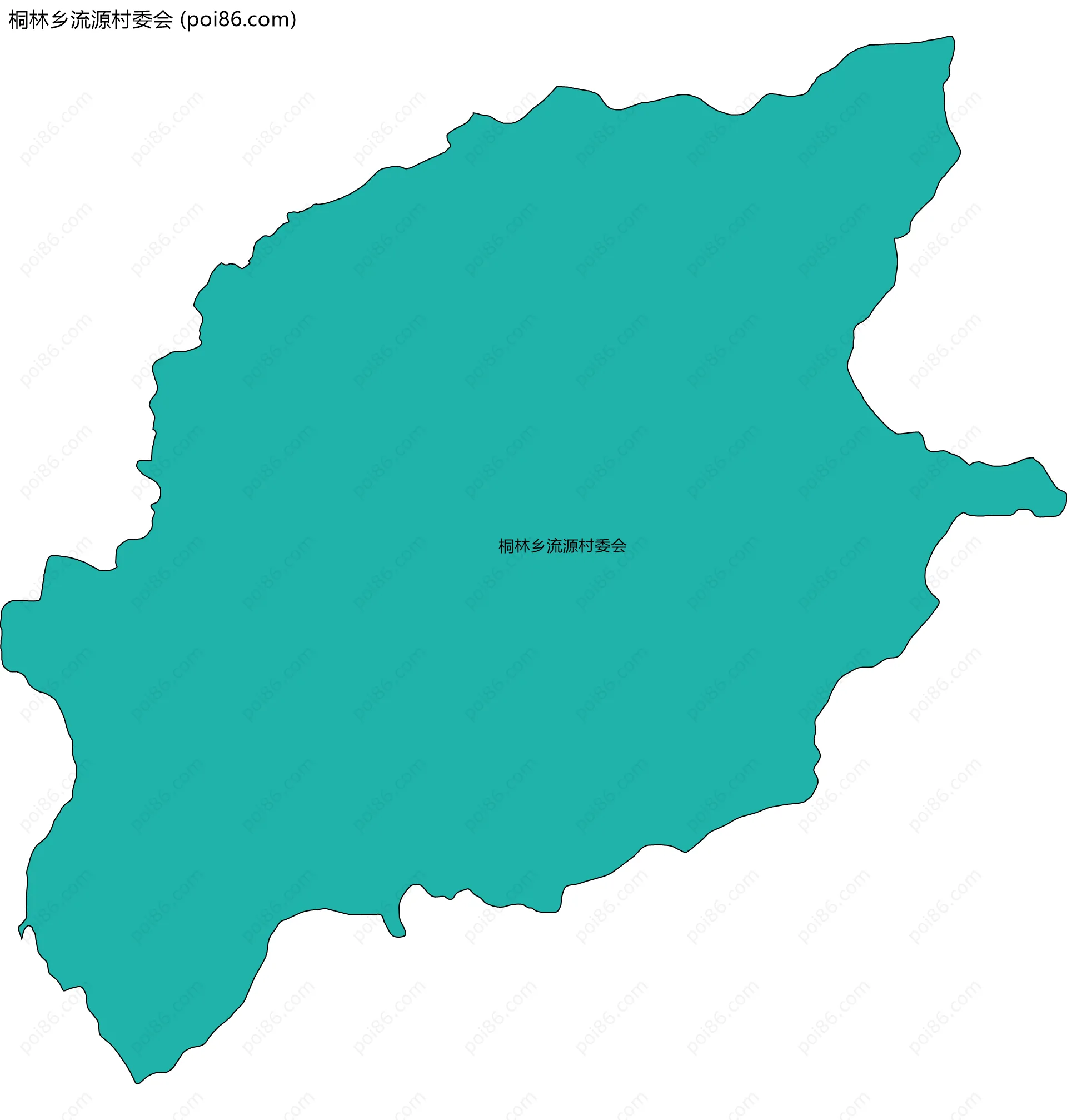 桐林乡流源村委会边界地图