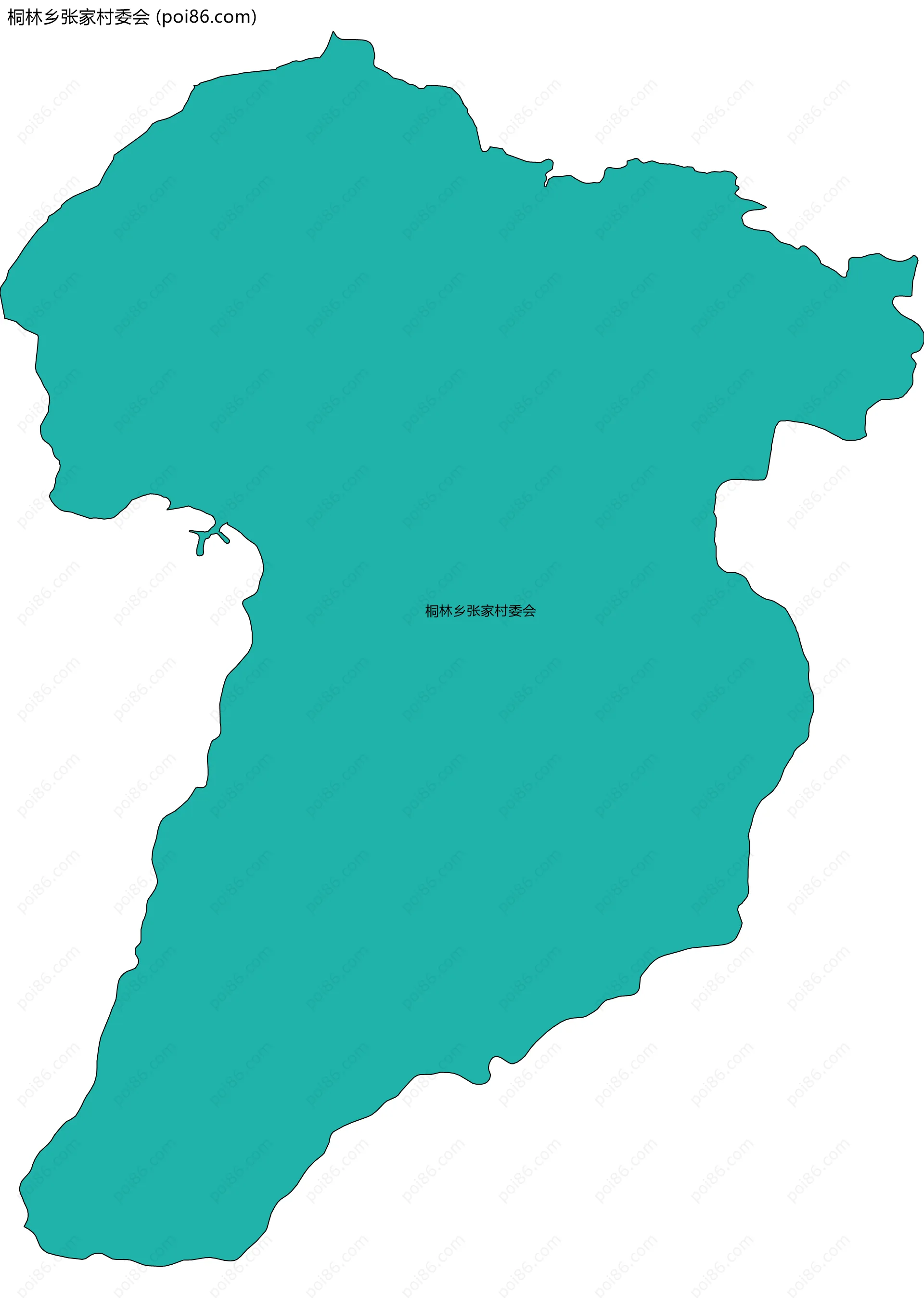 桐林乡张家村委会边界地图