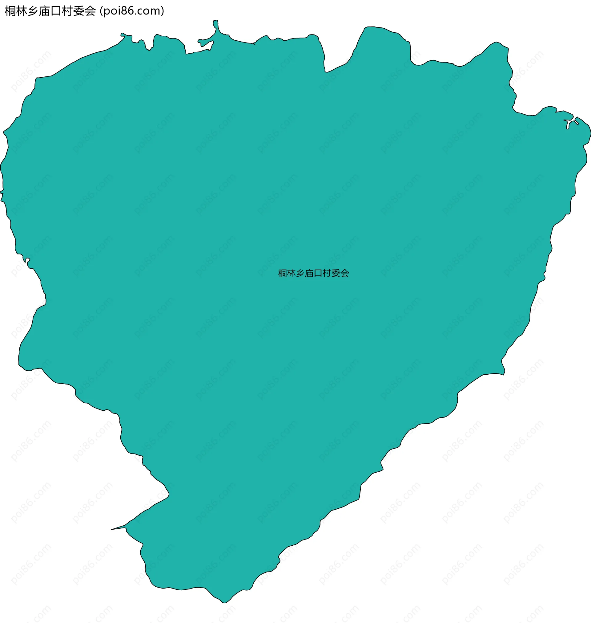 桐林乡庙口村委会边界地图