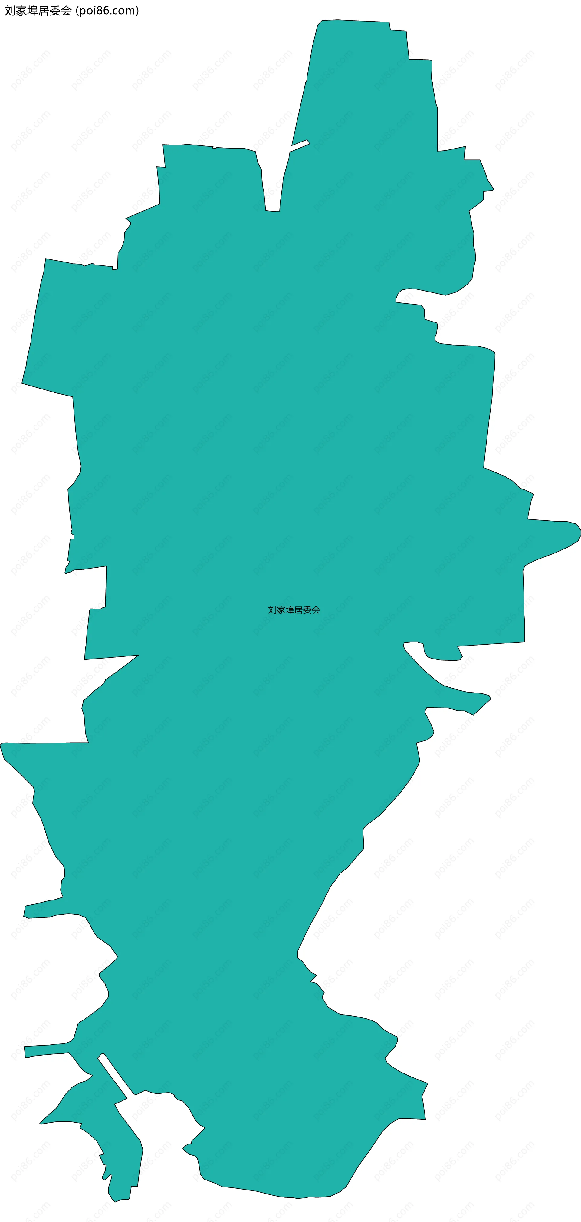 刘家埠居委会边界地图