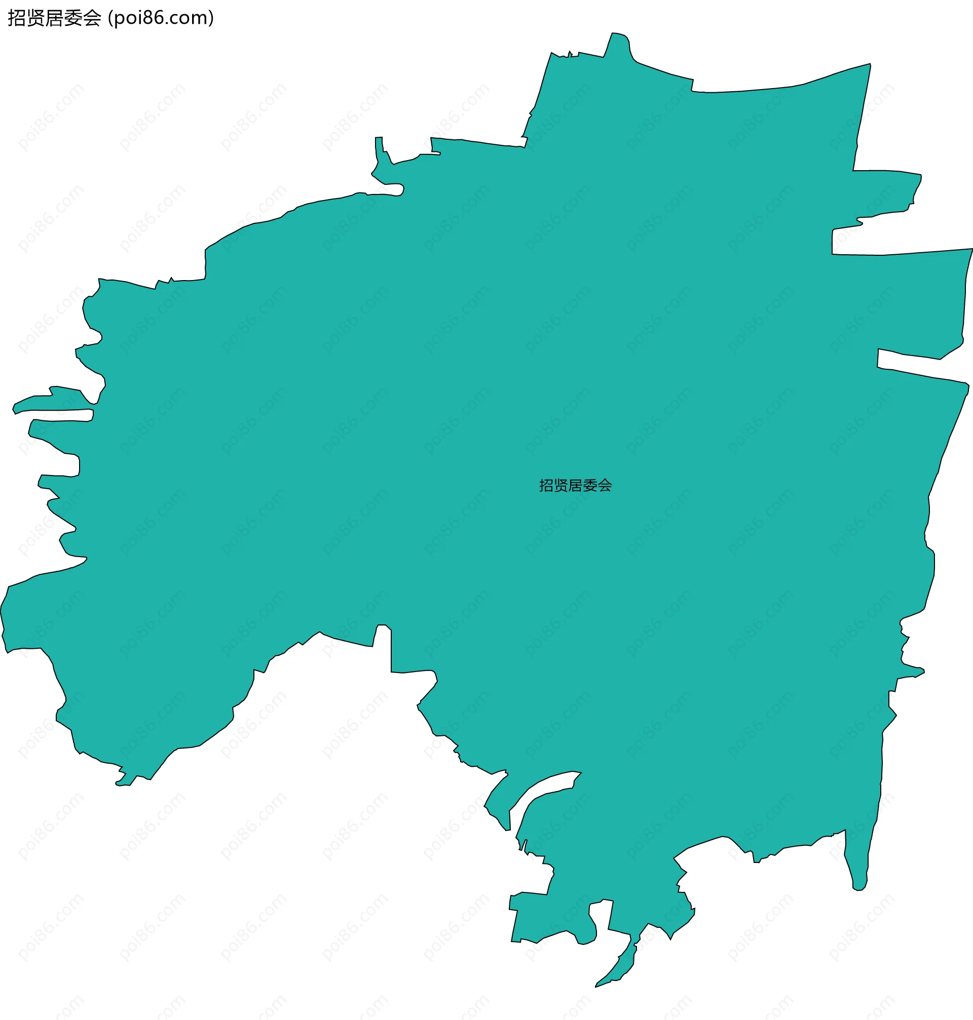 招贤居委会边界地图