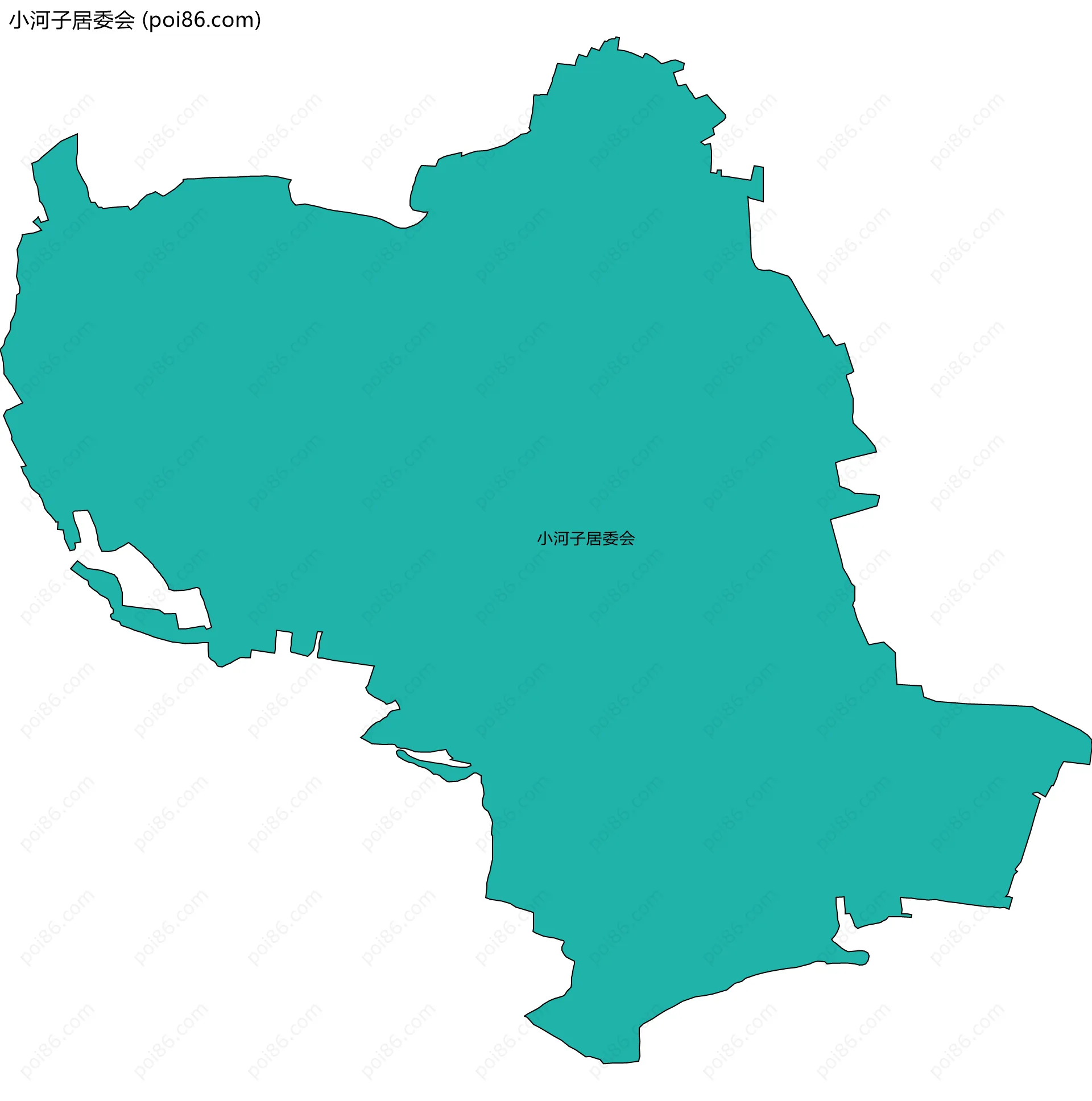 小河子居委会边界地图