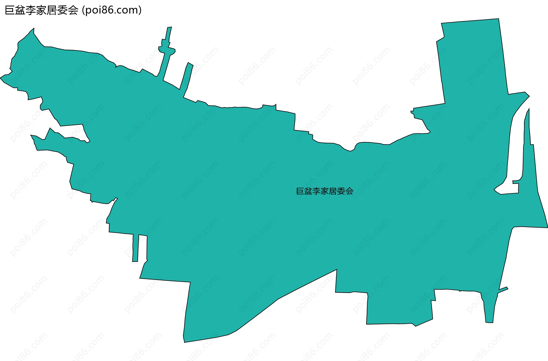 巨盆李家居委会边界地图