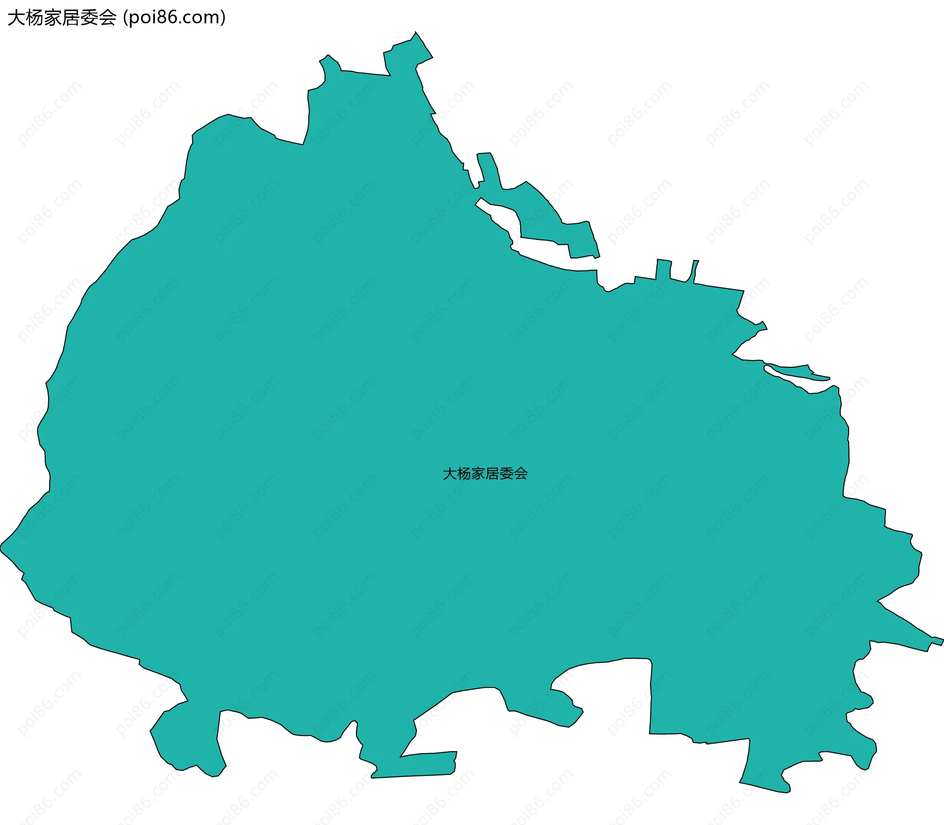 大杨家居委会边界地图